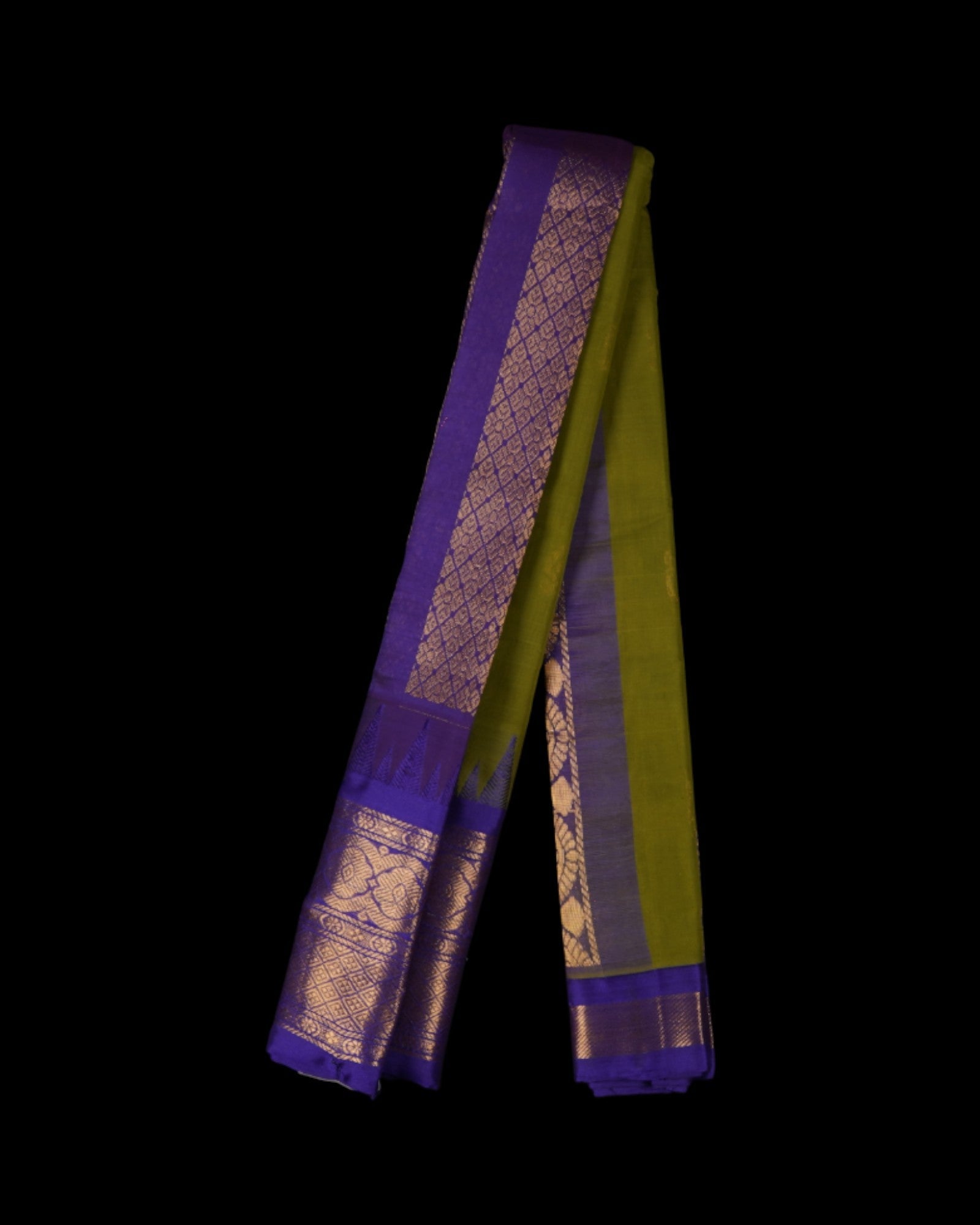 Mehendi Green Gadwal Sico Cotton Saree