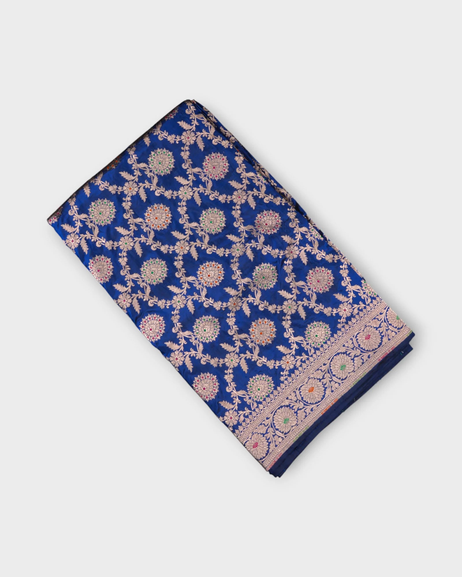 Blue Banarasi Silk Minakari Art Saree