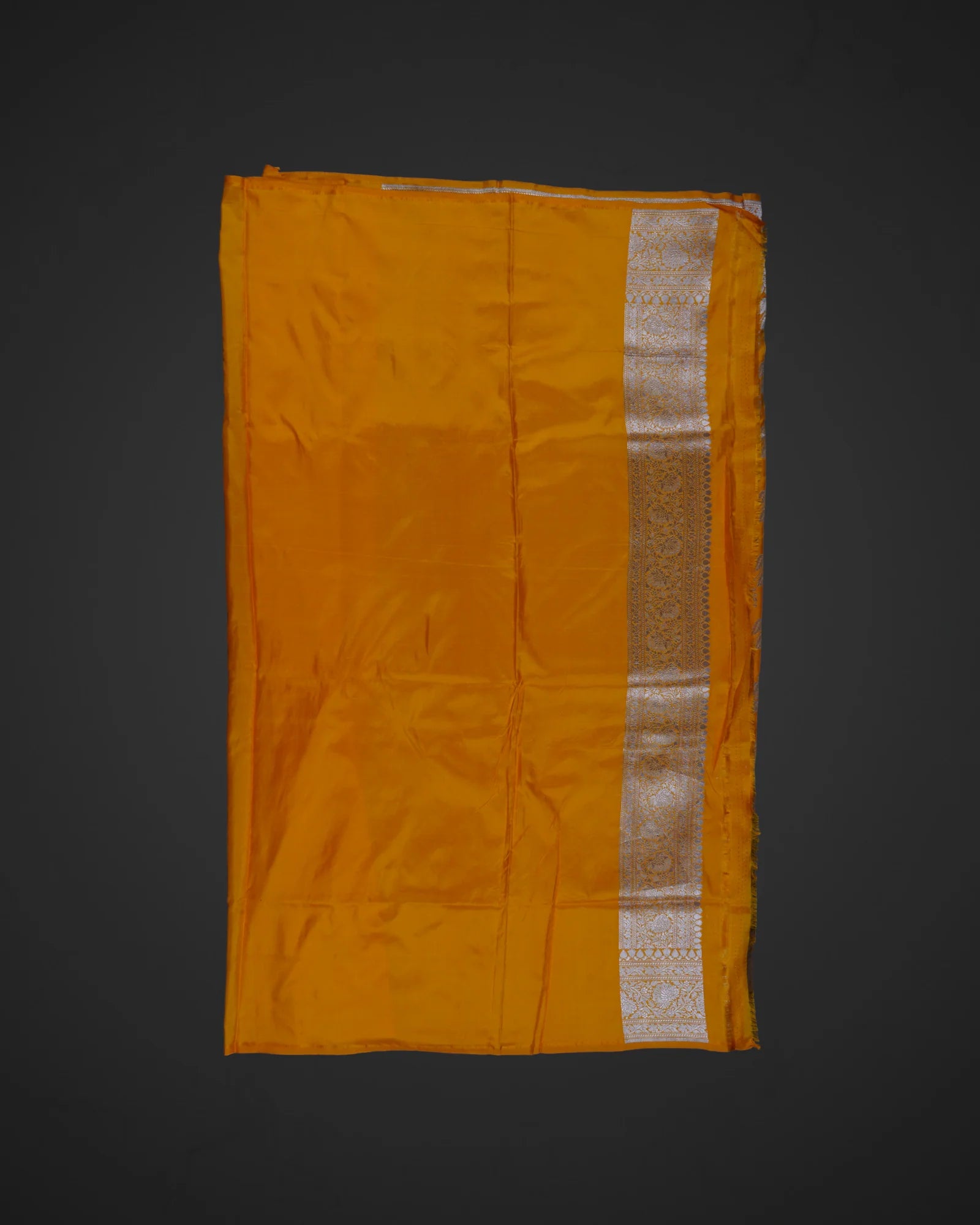 Yellow Katan Banaras Saree With Jallar Art