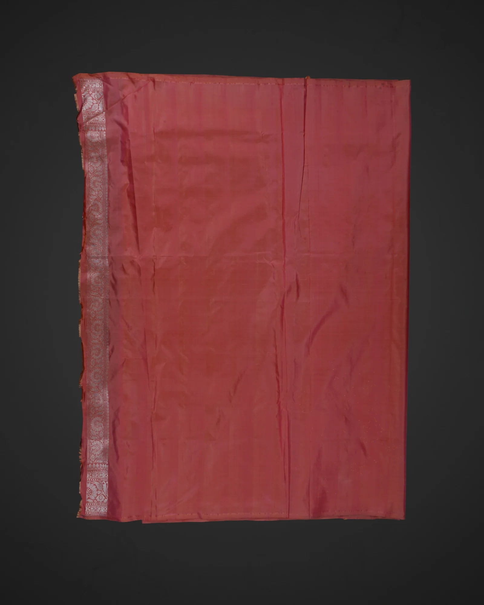 Light Orange Banarasi Katan Silk Woven Saree