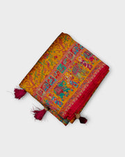 Dola Silk Multicolor Handloom Banaras Saree
