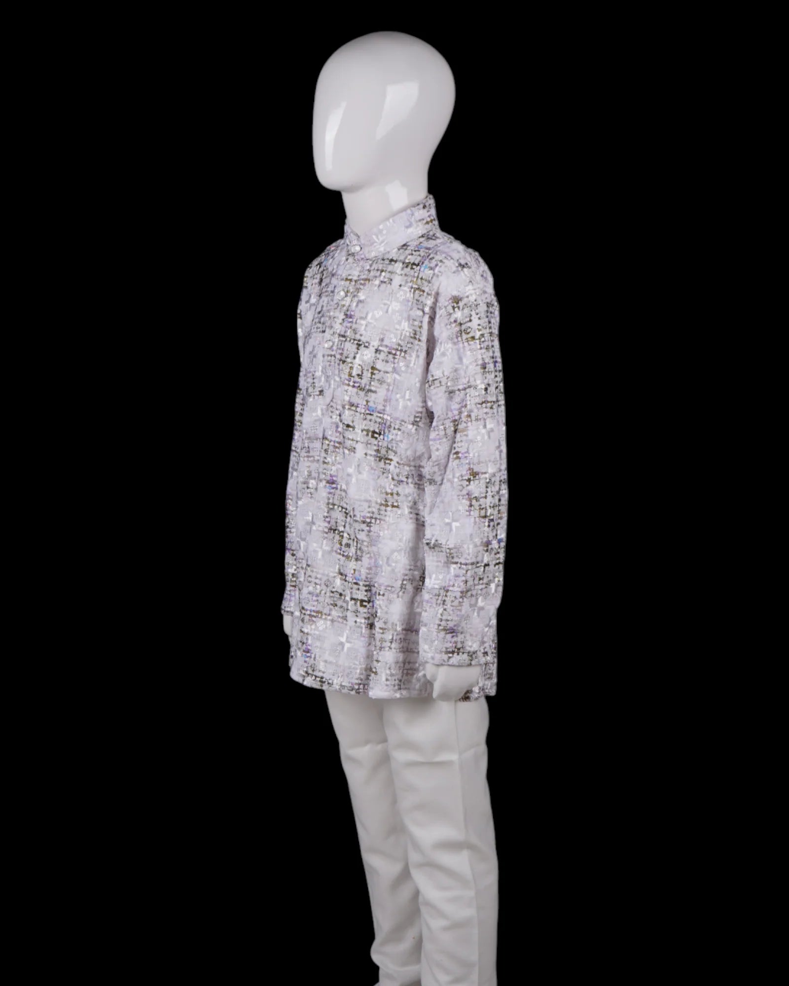 Blue Cotton Thread Embroidered Kurta Pajama Set
