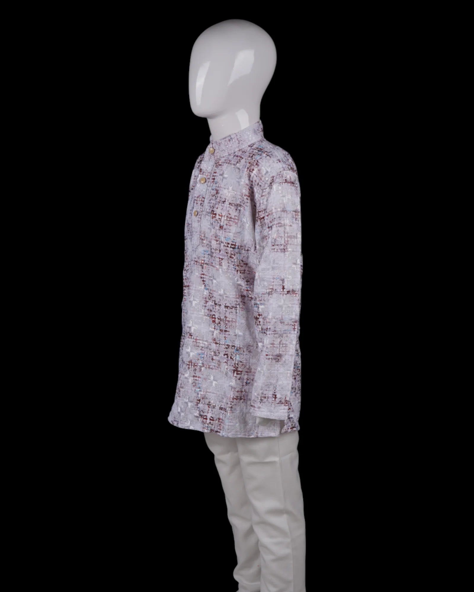 Blue Cotton Thread Embroidered Kurta Pajama Set