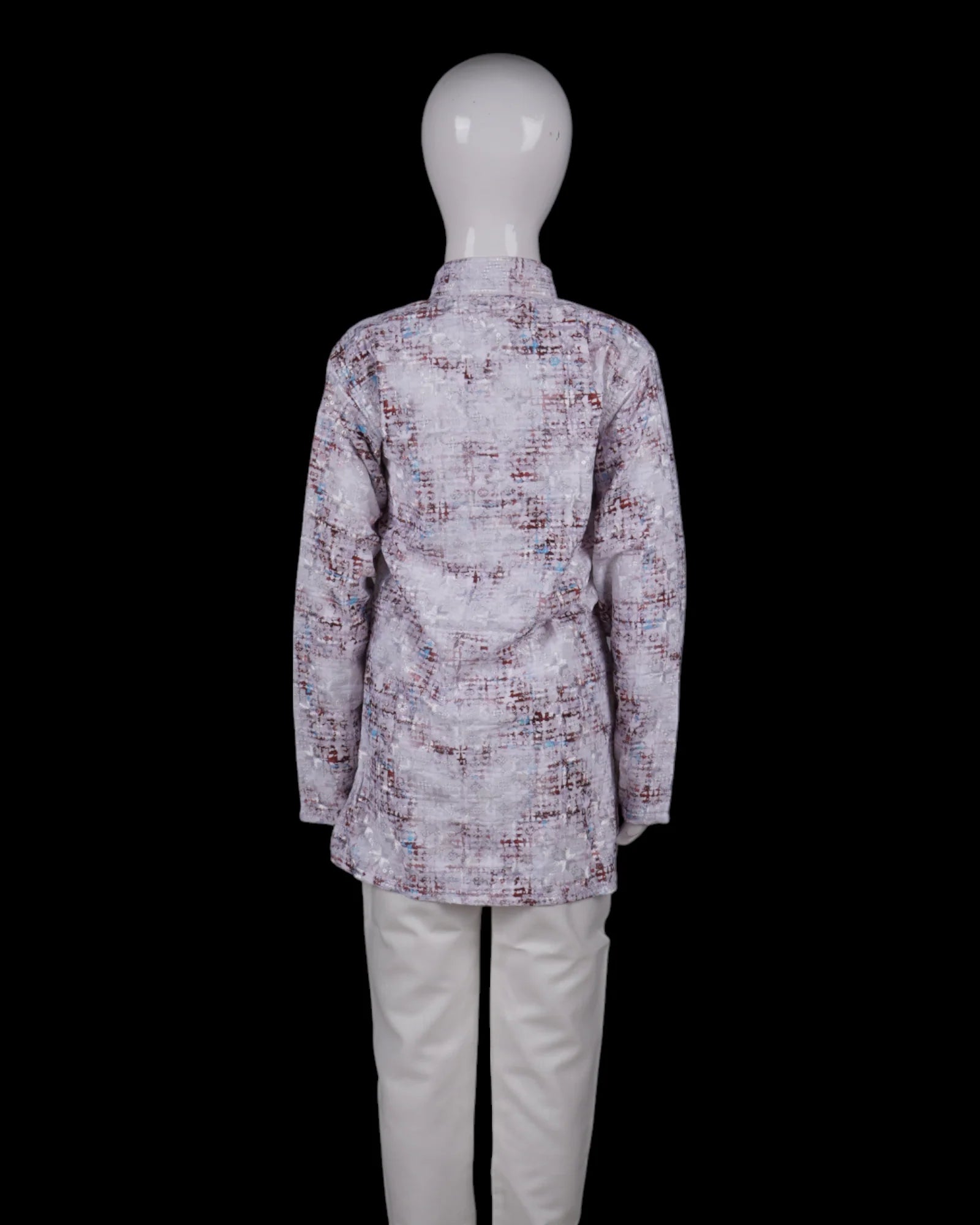 Blue Cotton Thread Embroidered Kurta Pajama Set