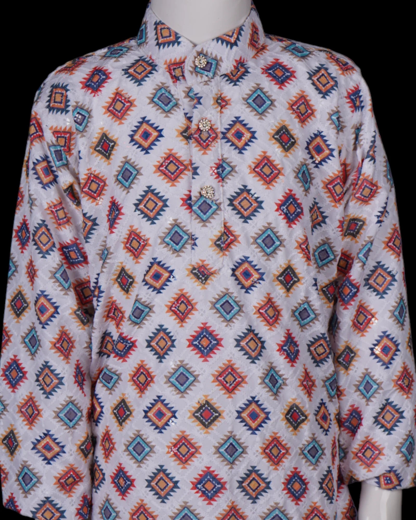 Boys Festive Embroidered Kurta Pajama Set
