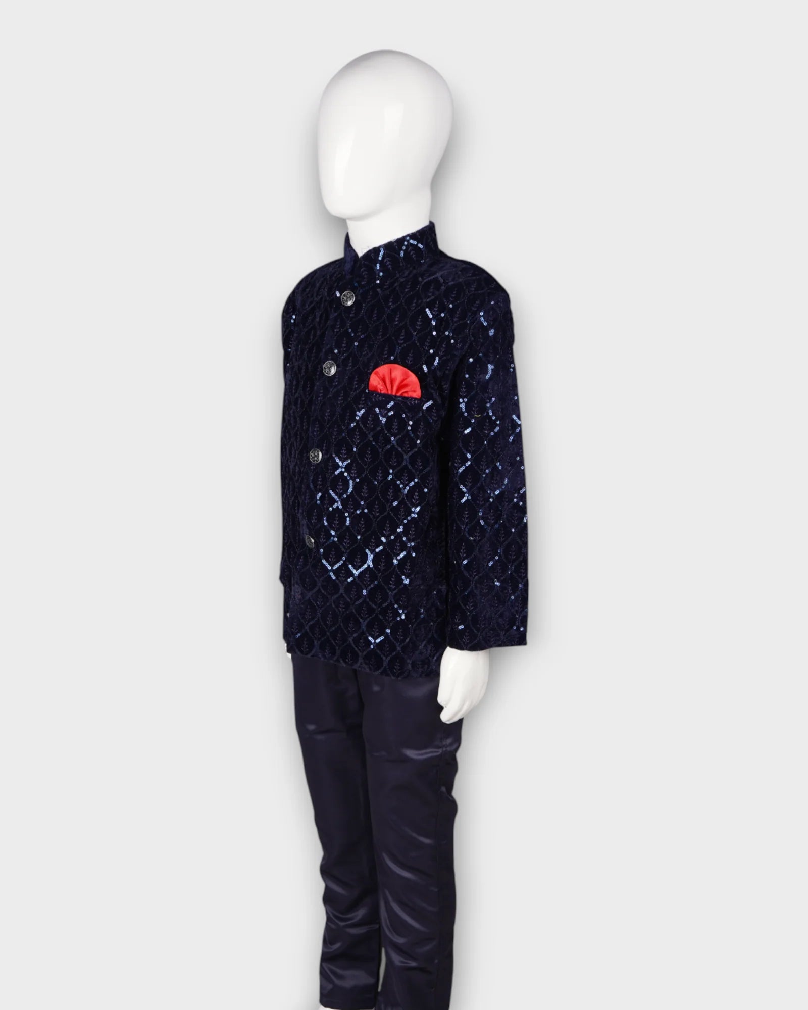 Festive Sequin Kurta Pajama Set