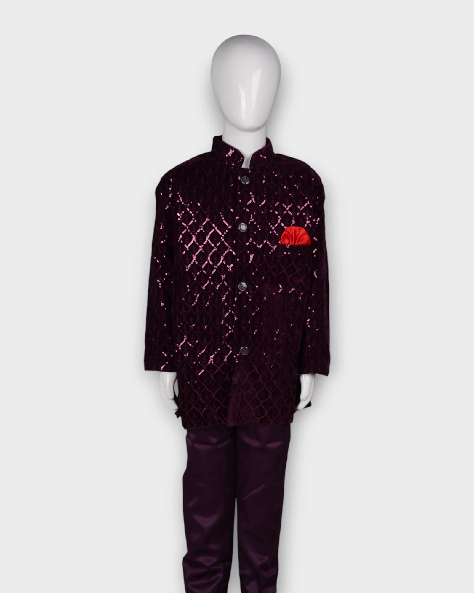 Festive Sequin Kurta Pajama Set
