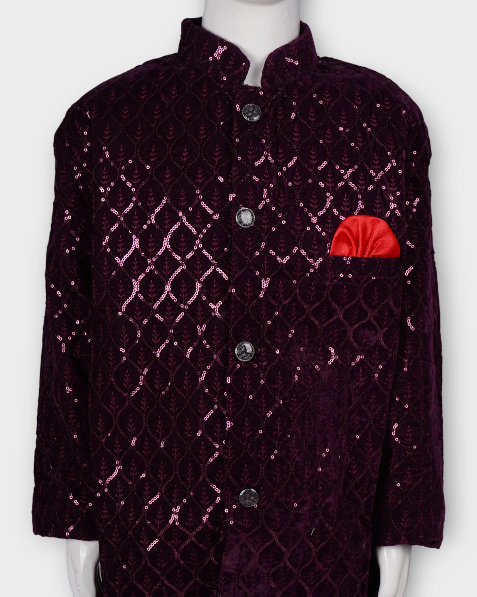 Festive Sequin Kurta Pajama Set