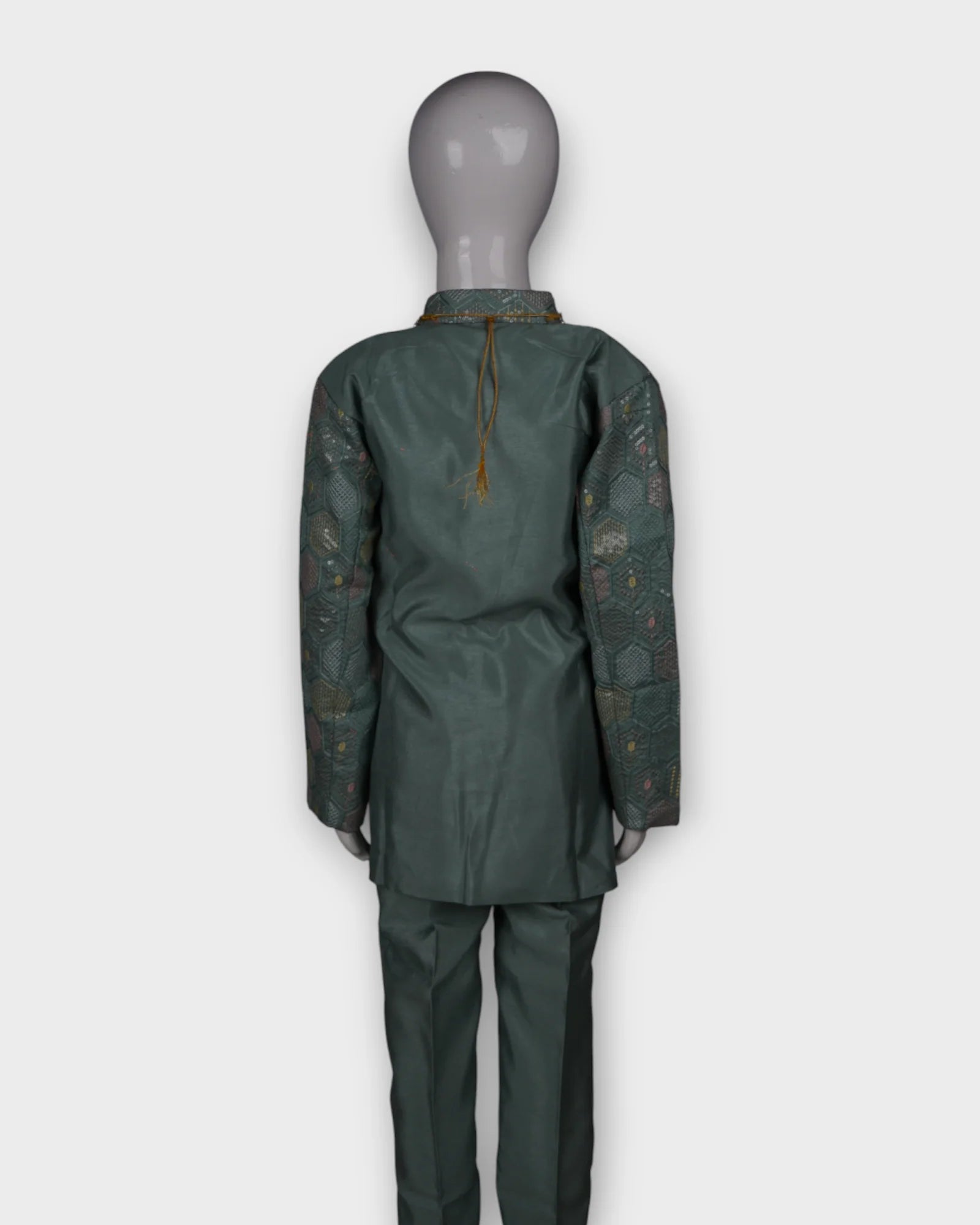 Transform your presence in this exquisite embroidered sherwani