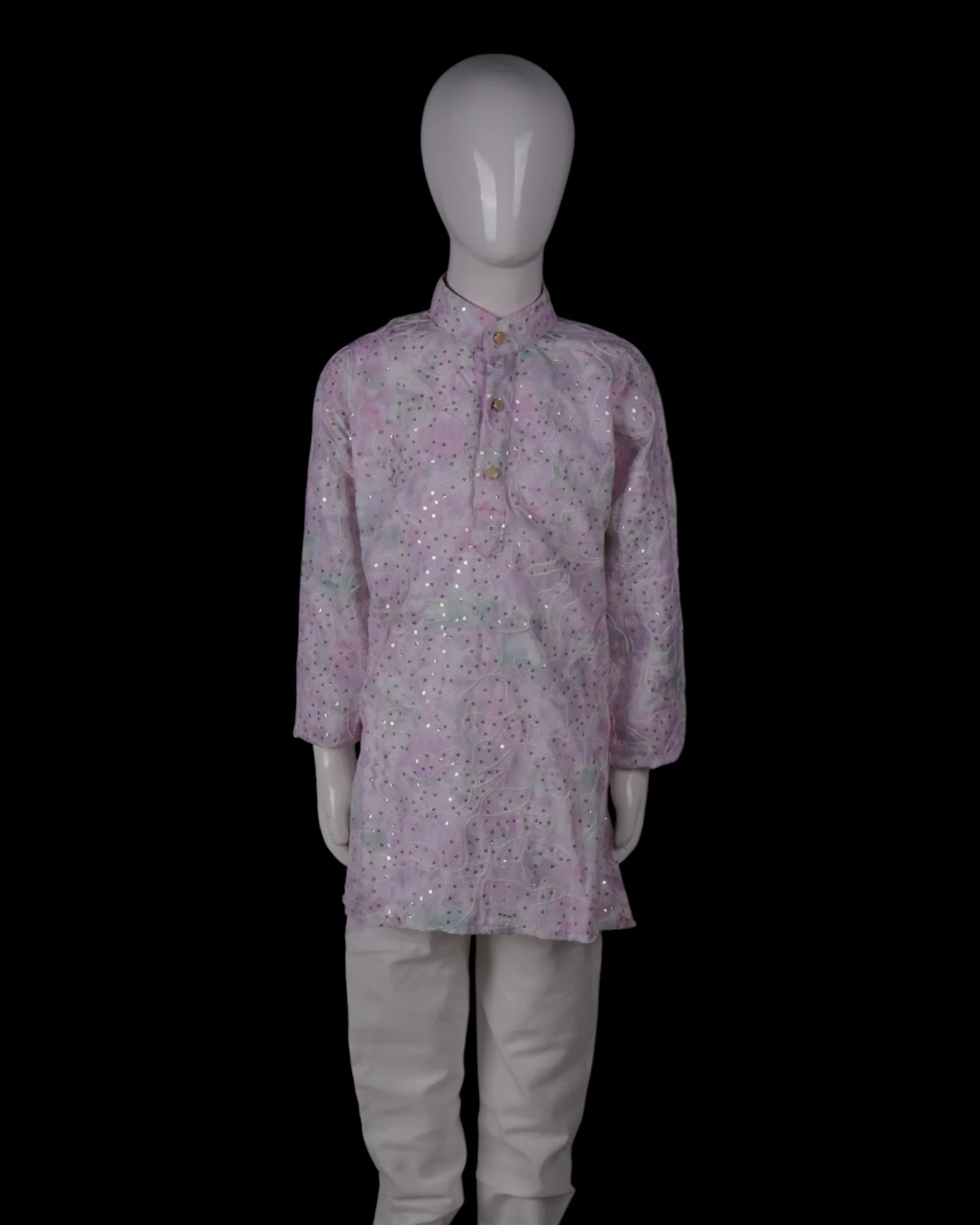 Blue Cotton Shibori Embroidered Kurta Pajama Set
