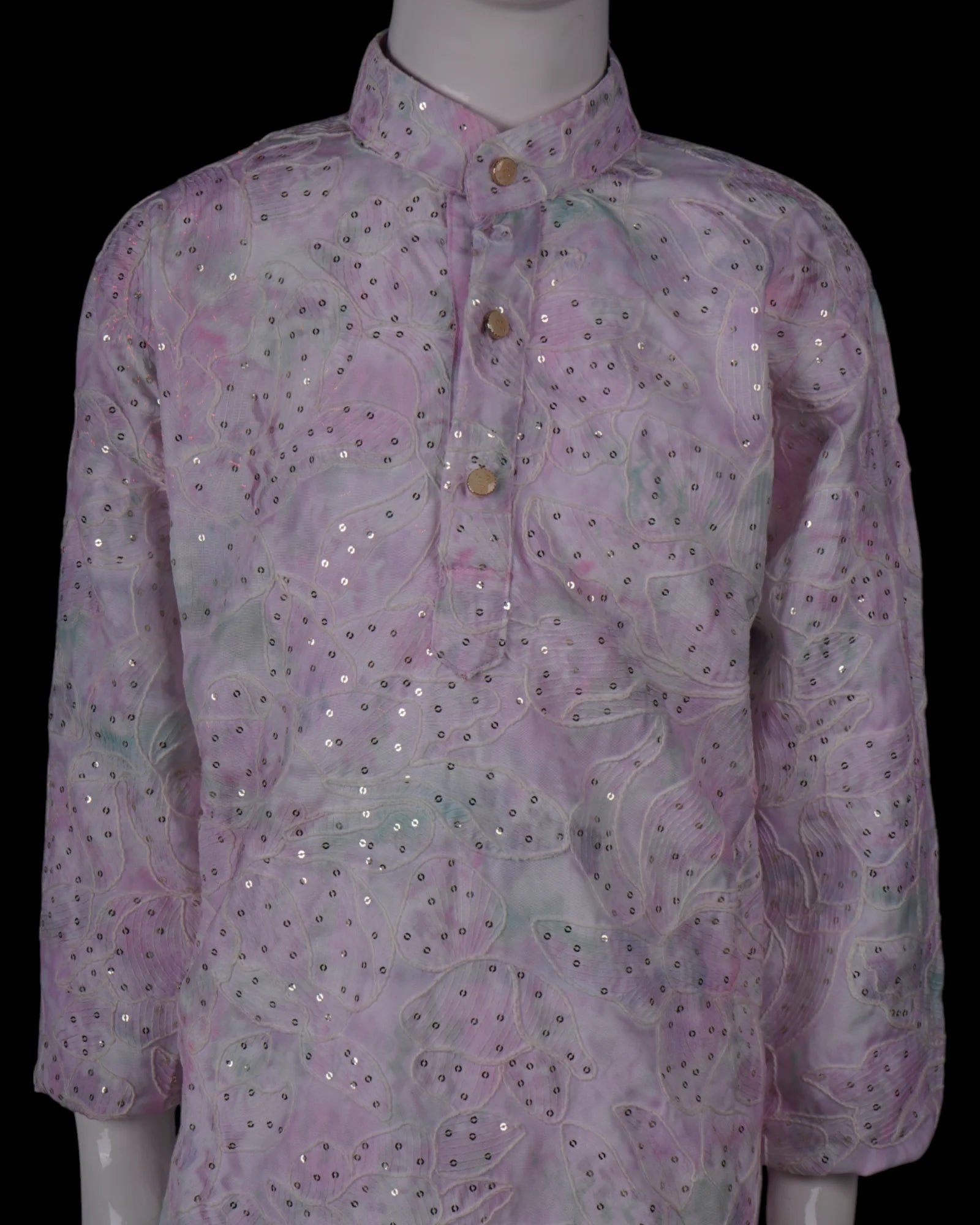 Blue Cotton Shibori Embroidered Kurta Pajama Set