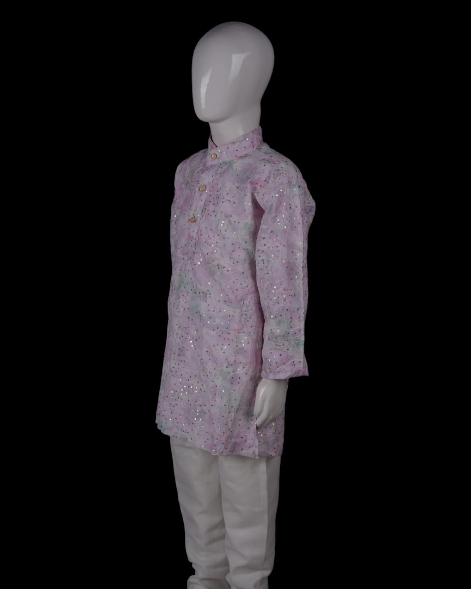 Blue Cotton Shibori Embroidered Kurta Pajama Set