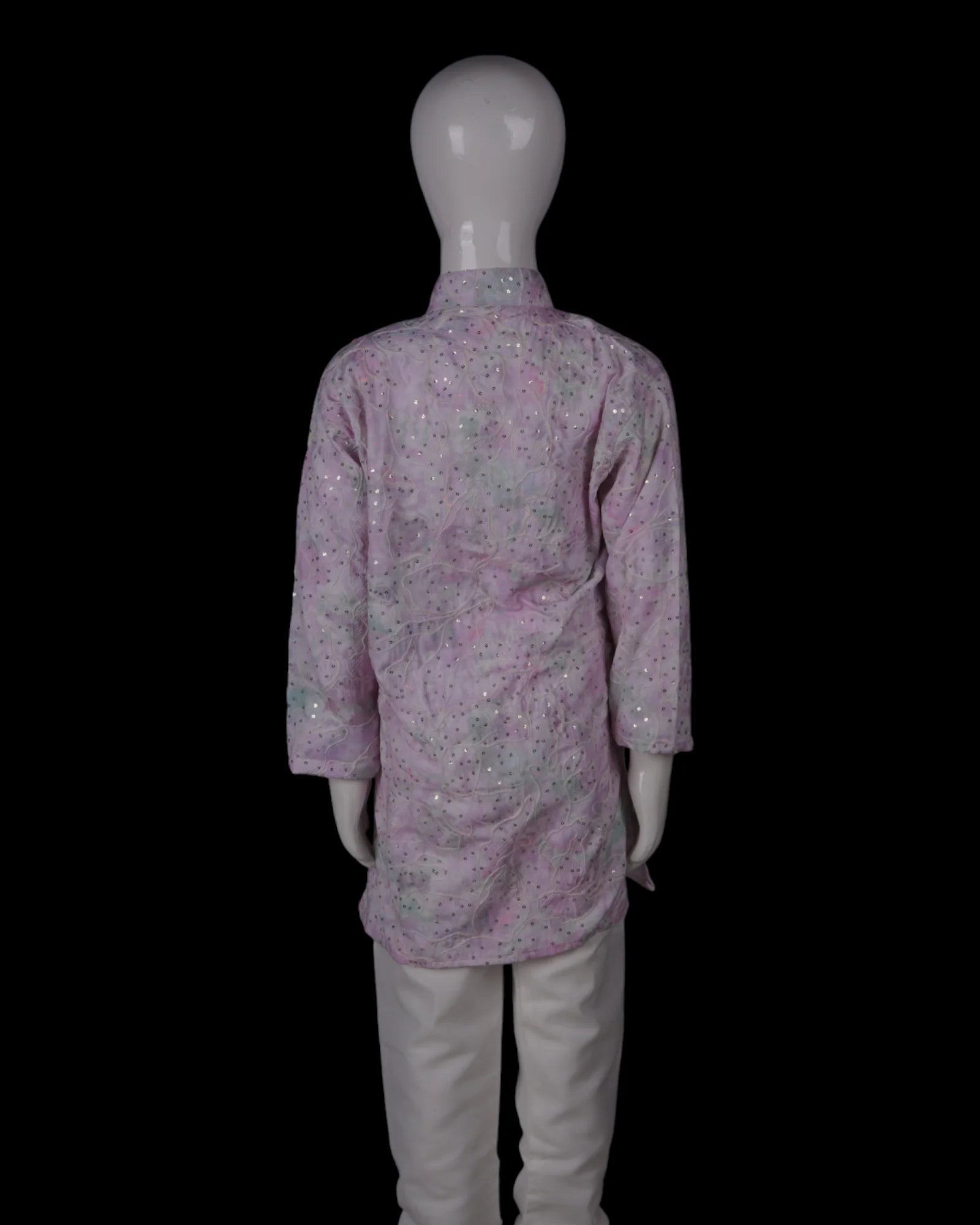 Blue Cotton Shibori Embroidered Kurta Pajama Set