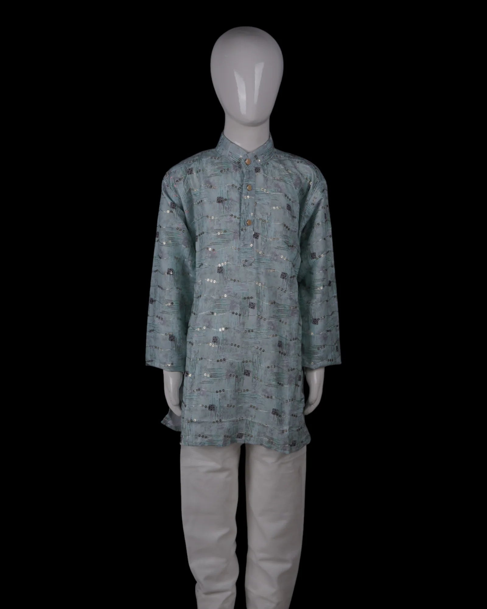 Artisan Embellished Cotton Kurta Pajama Set