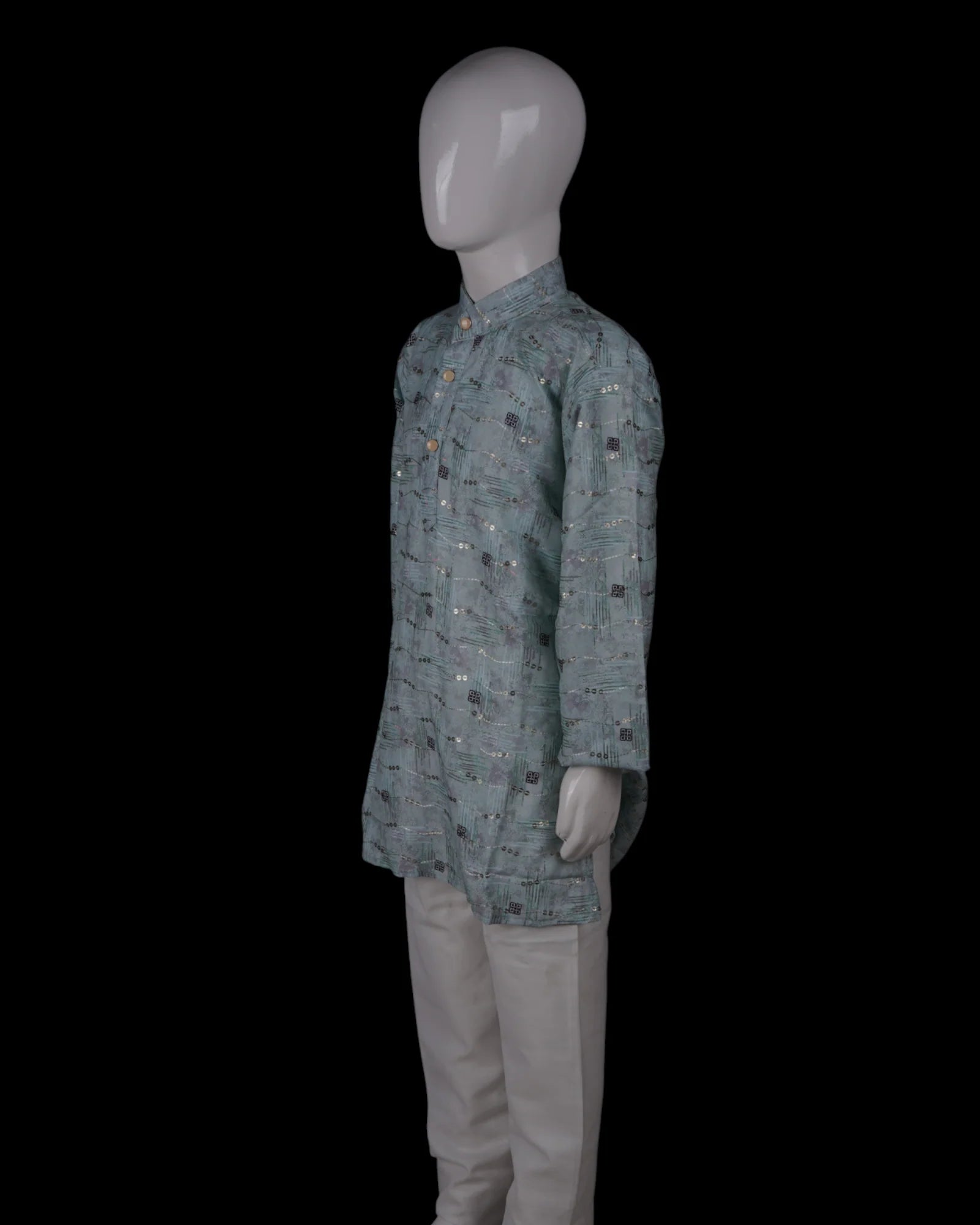 Artisan Embellished Cotton Kurta Pajama Set