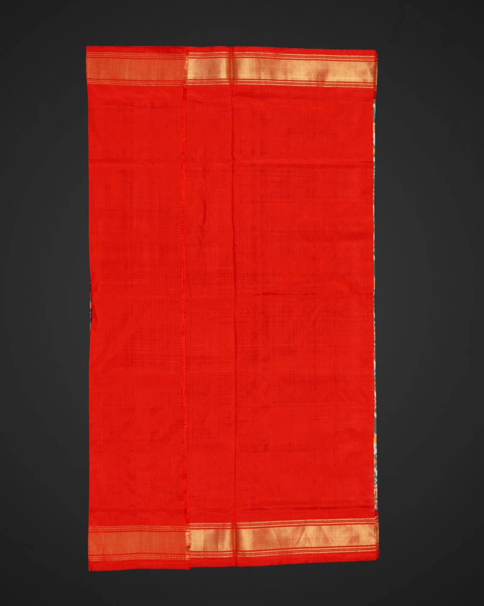 Cream Motif Pochampally Silk Weave Saree