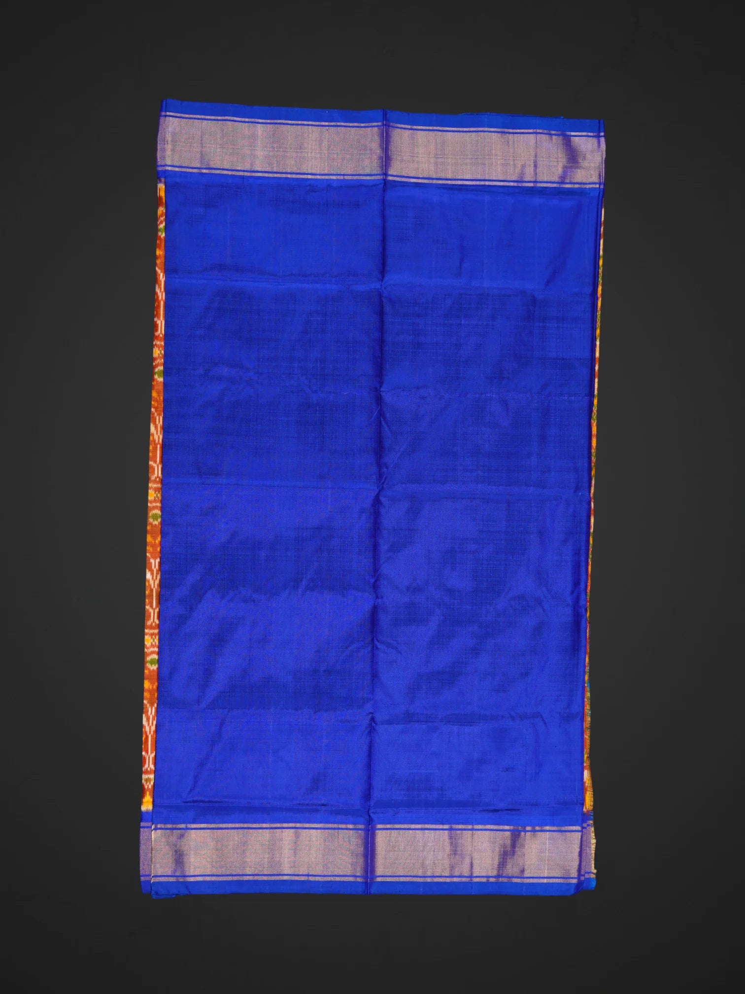 Orange Pochampally Silk Ikat Saree