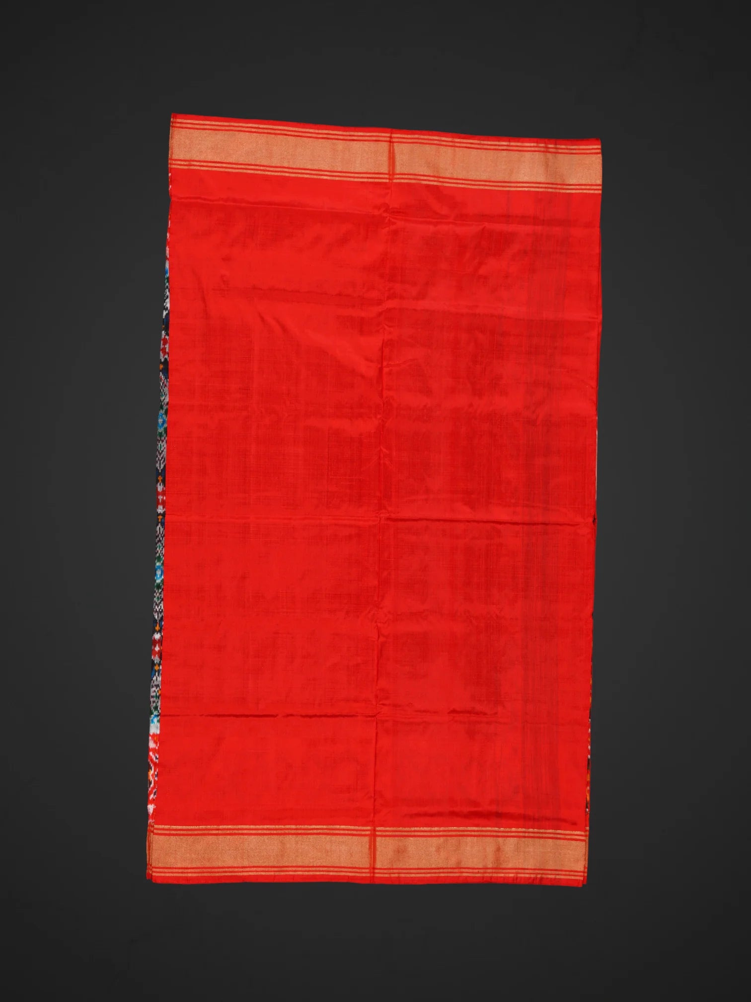 Silver Cotton Ikkat Woven Pochampally Saree