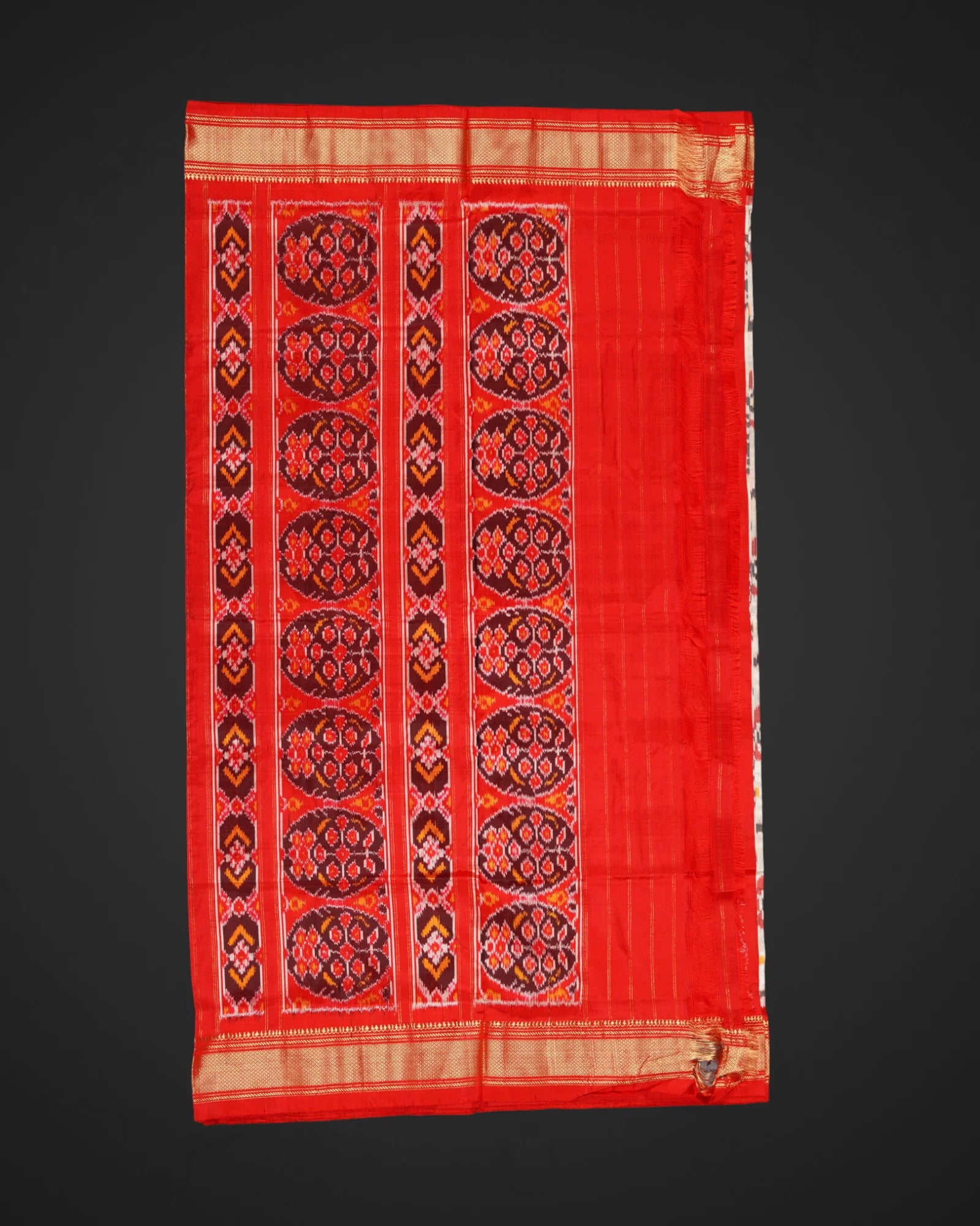 Vibrant Pochampally Silk Ikat Saree
