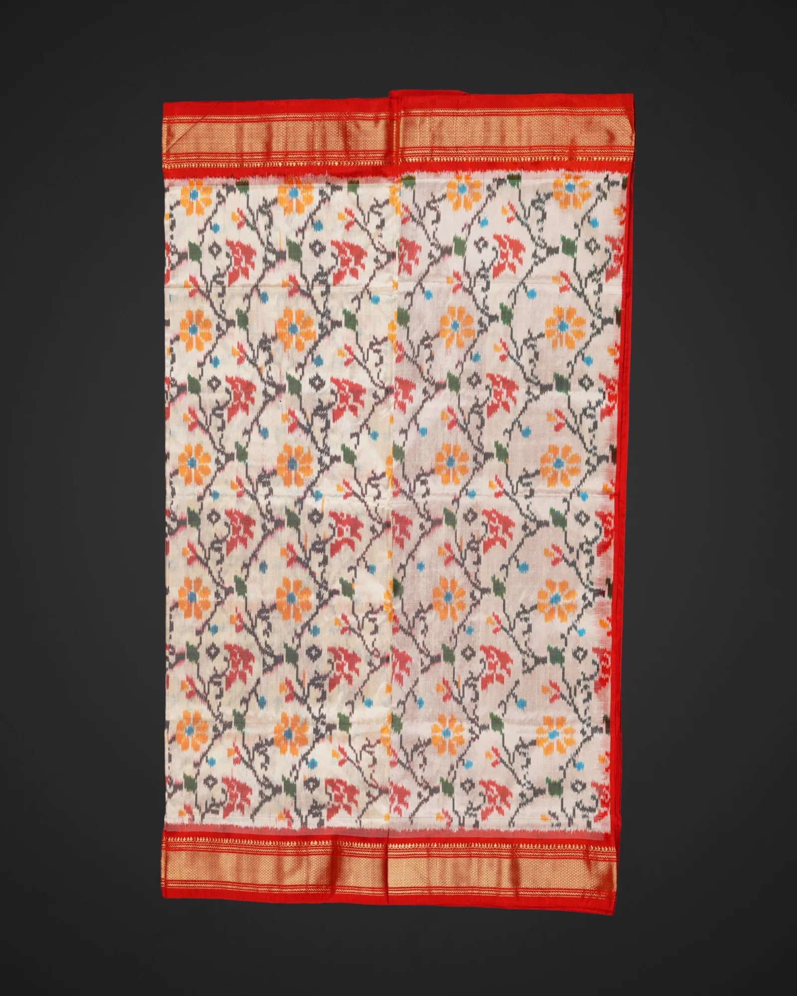 Vibrant Pochampally Silk Ikat Saree