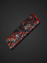 Dark Grey Pochampally Silk Saree