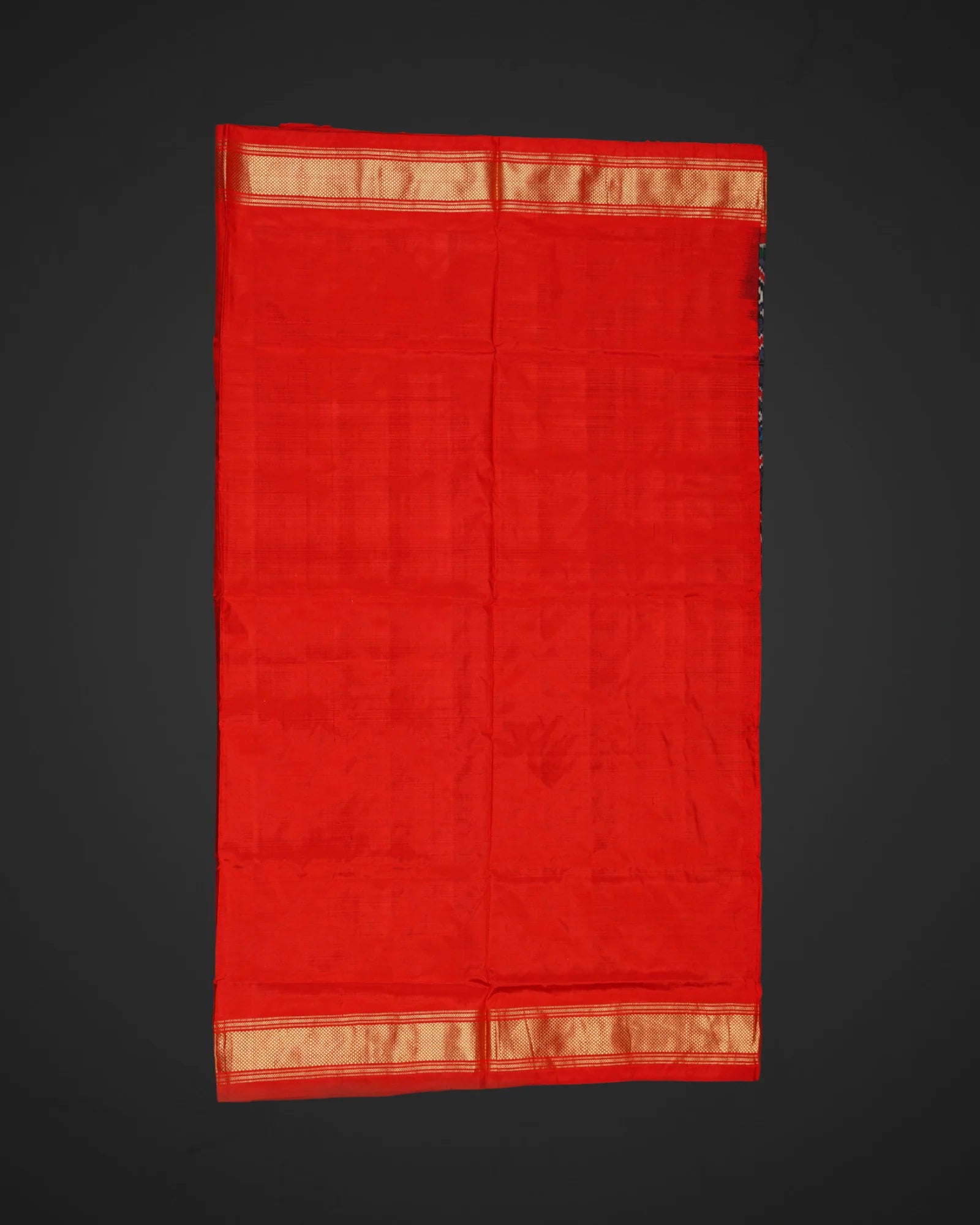 Dark Grey Pochampally Silk Saree