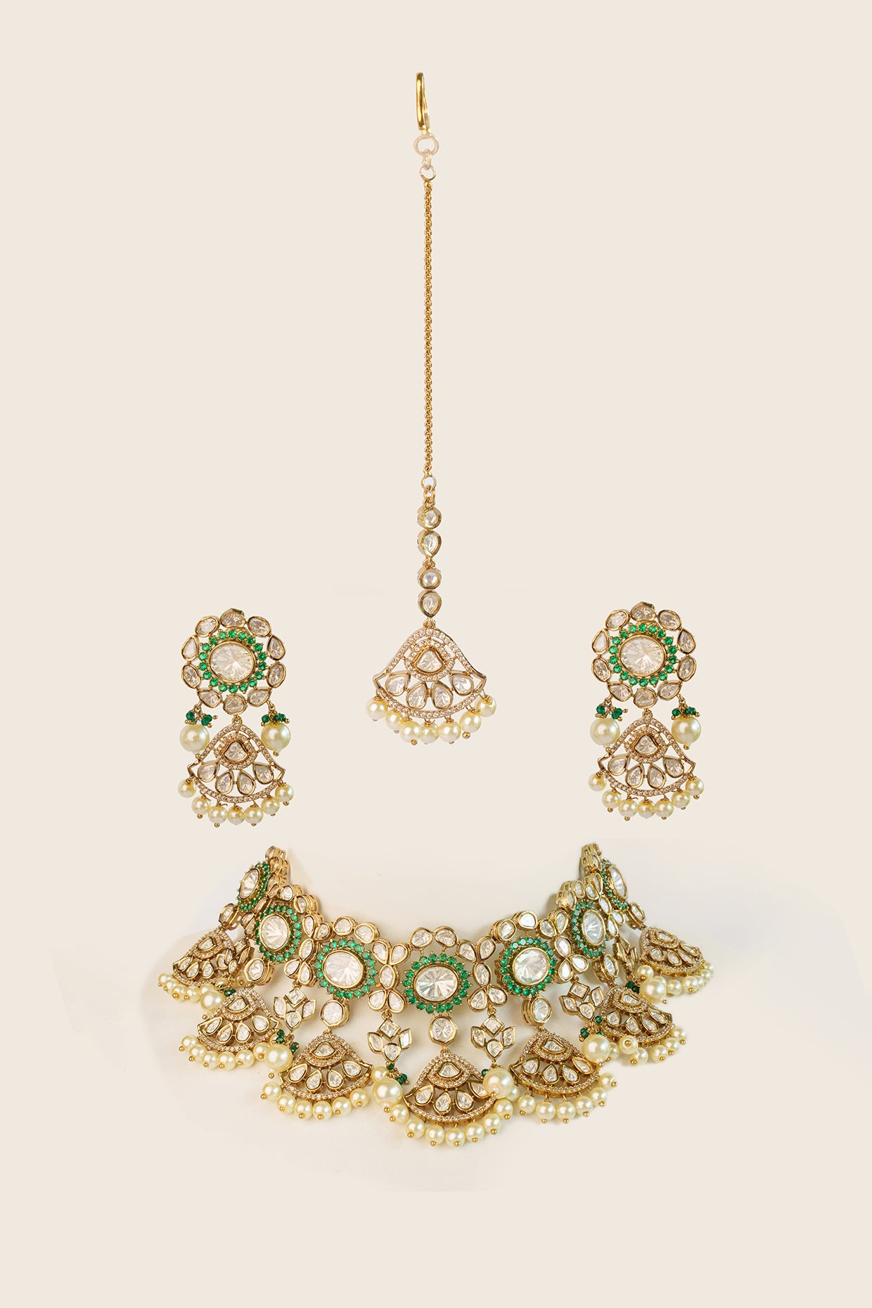 Pearl Royale Necklace Set with Maang Tikka