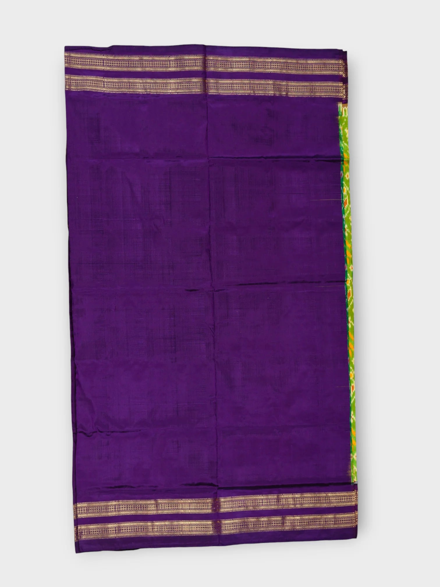 Parrot Green Pochampally Silk Woven Saree