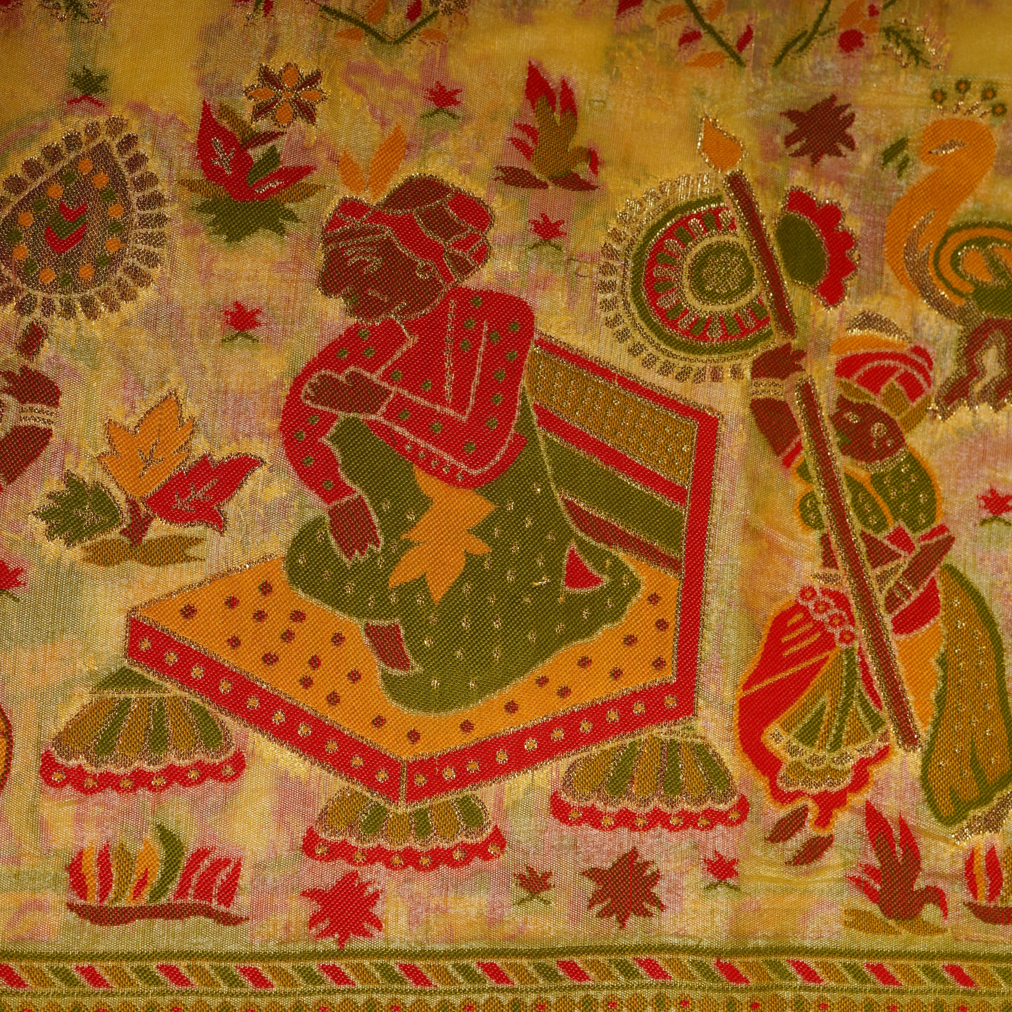 Dola Silk Saree With Pashmina Artistry