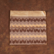 Cream Tie Dye Zigzag Chanderi Saree