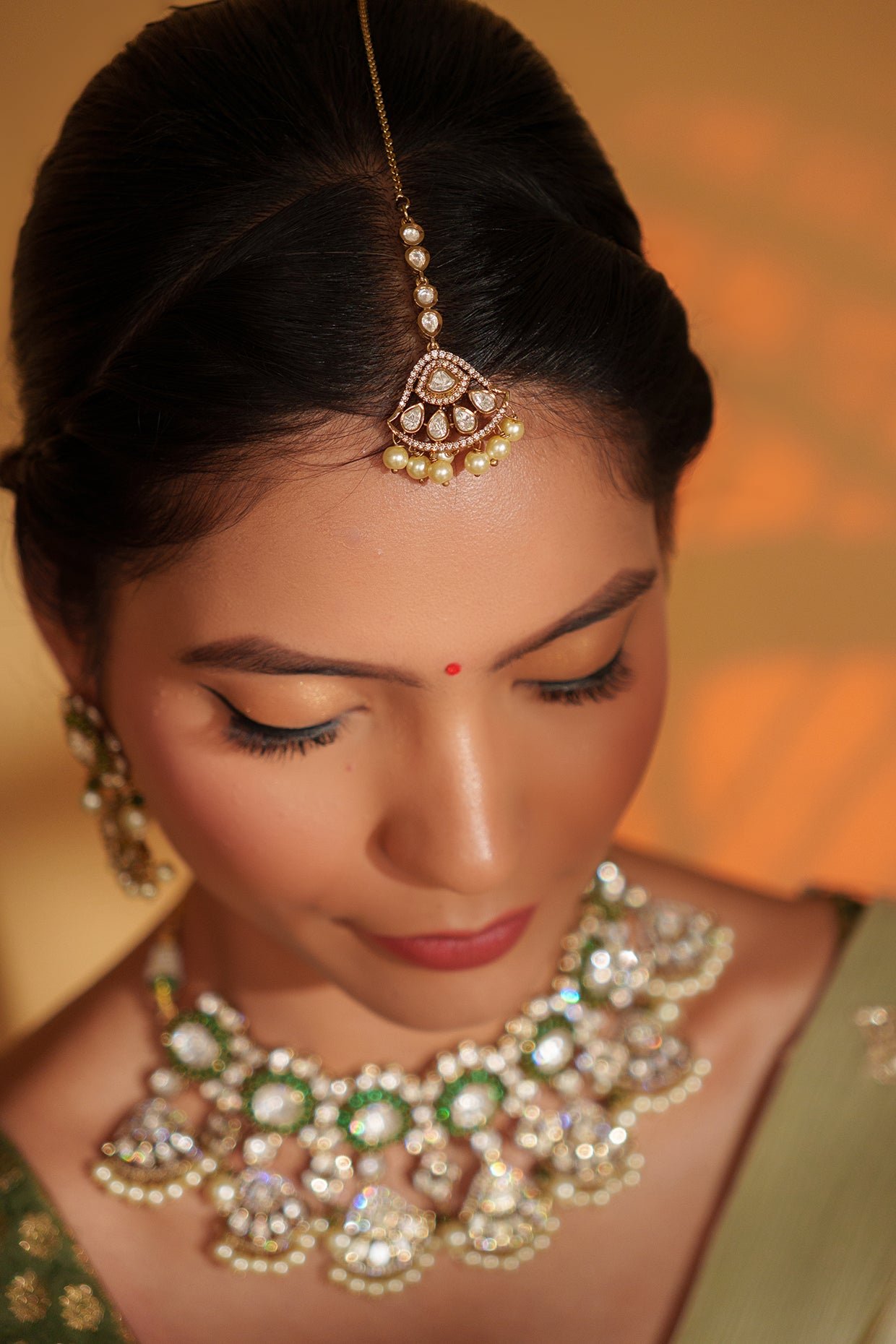 Pearl Royale Necklace Set with Maang Tikka