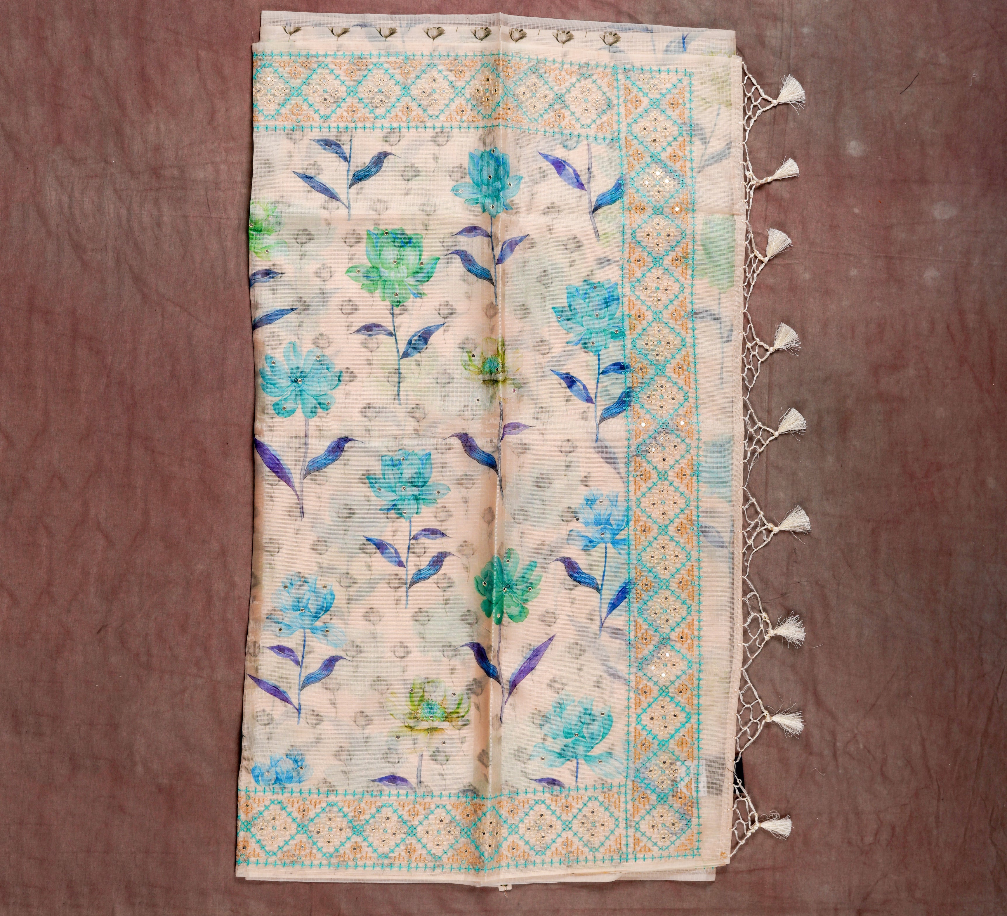 Timeless Off White Kota Silk Saree