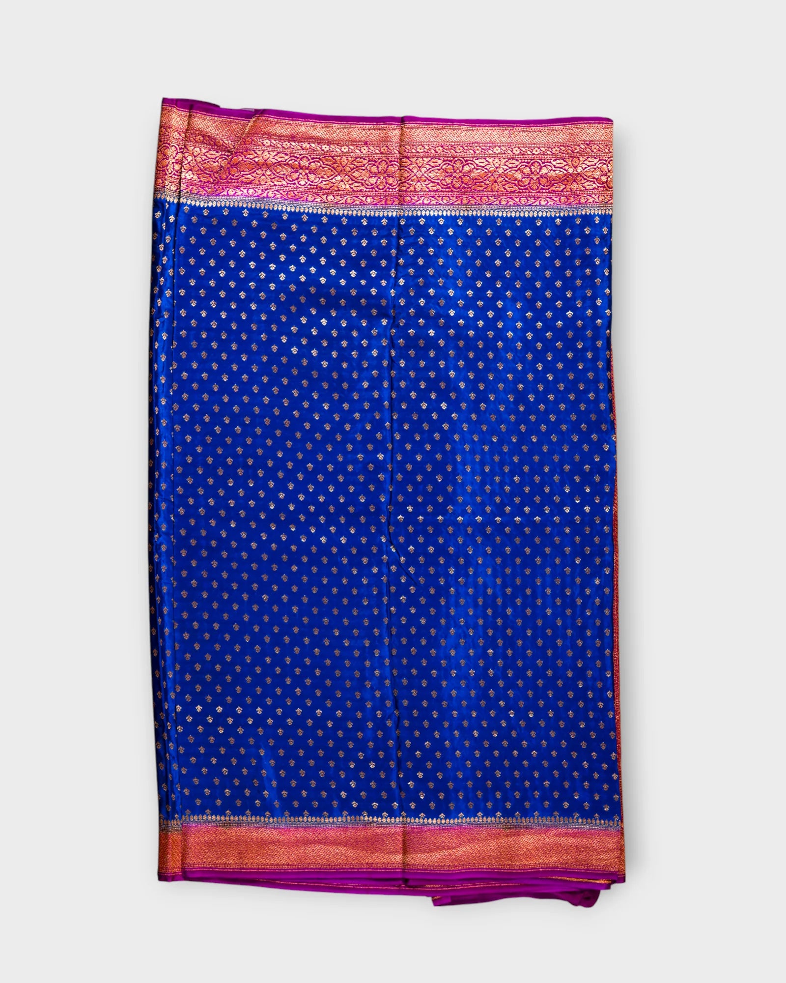 Peacock Blue Georgette Zari Woven Saree