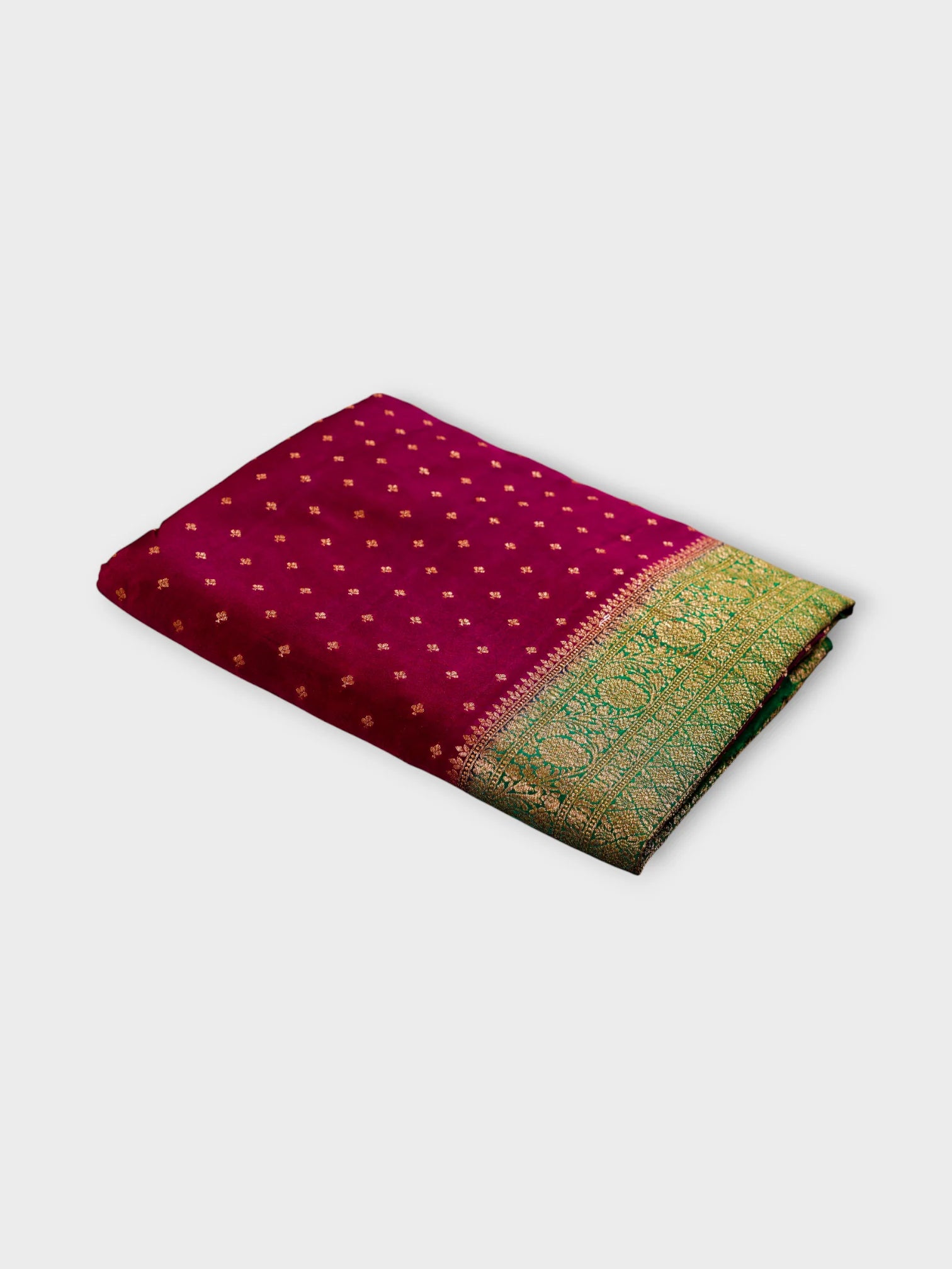 Wine Georgette Banarasi Woven Saree