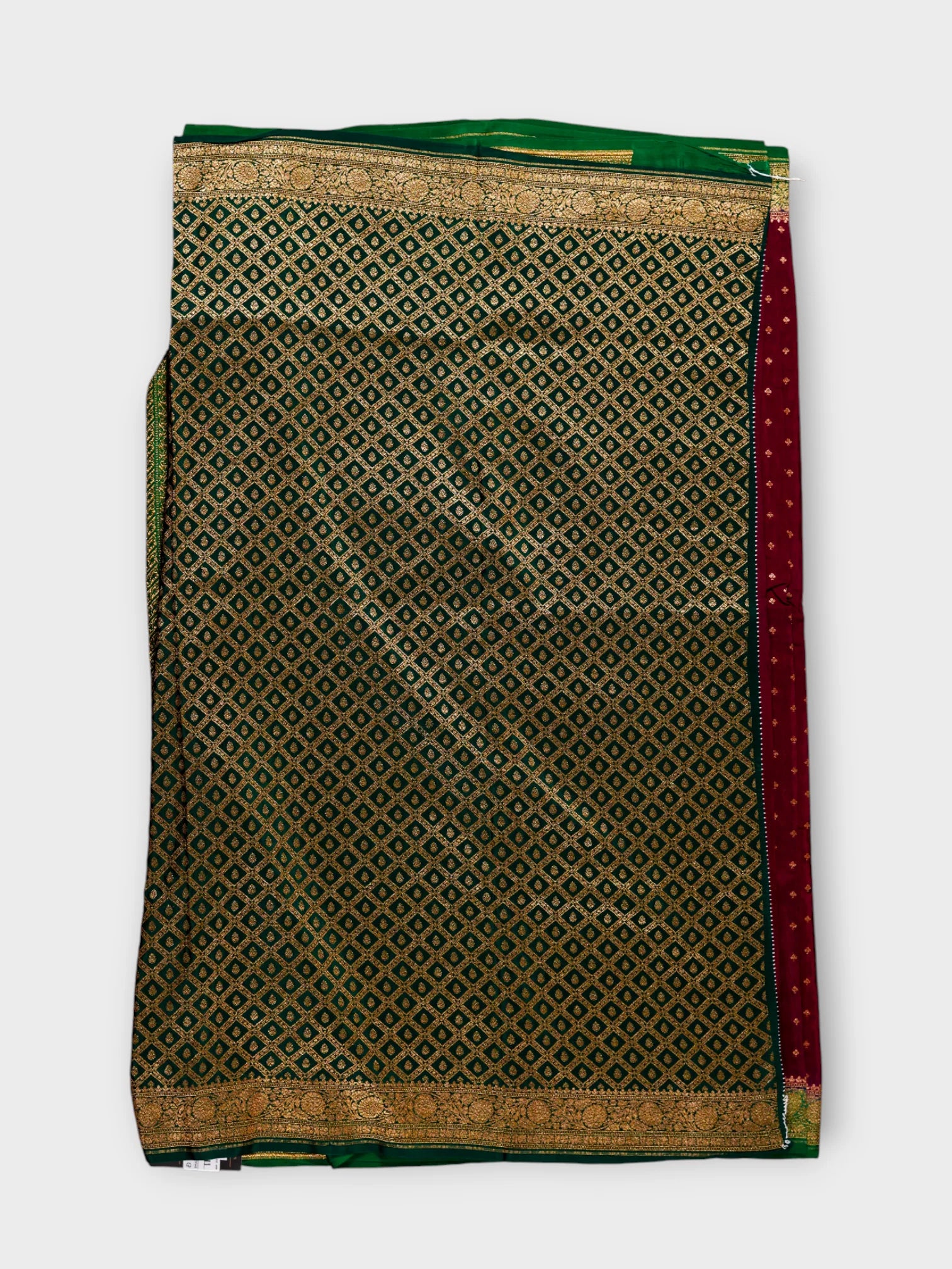 Wine Georgette Banarasi Woven Saree