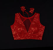 V Neck Cotton Readymade Blouse