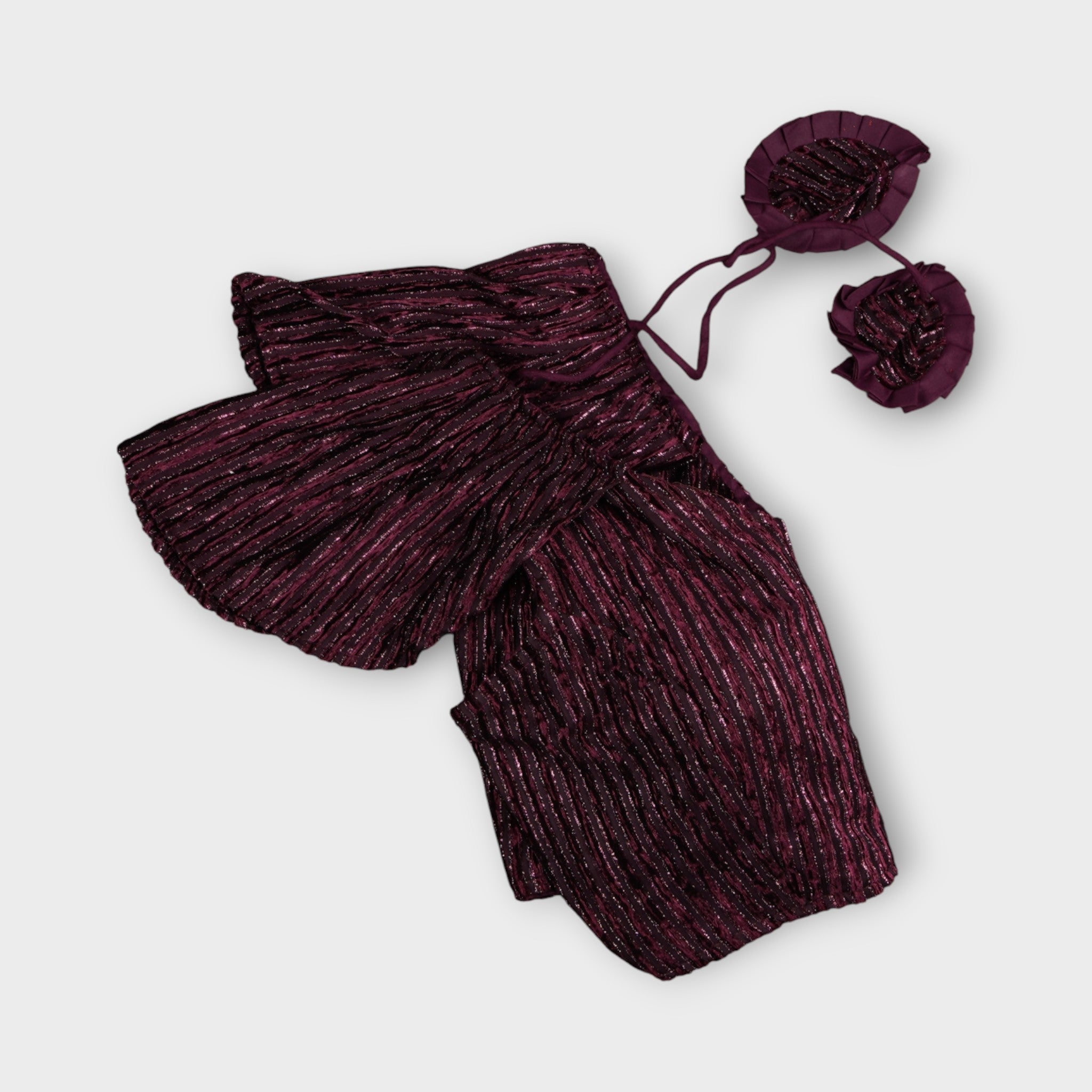 Velvet V Neck Readymade Blouse