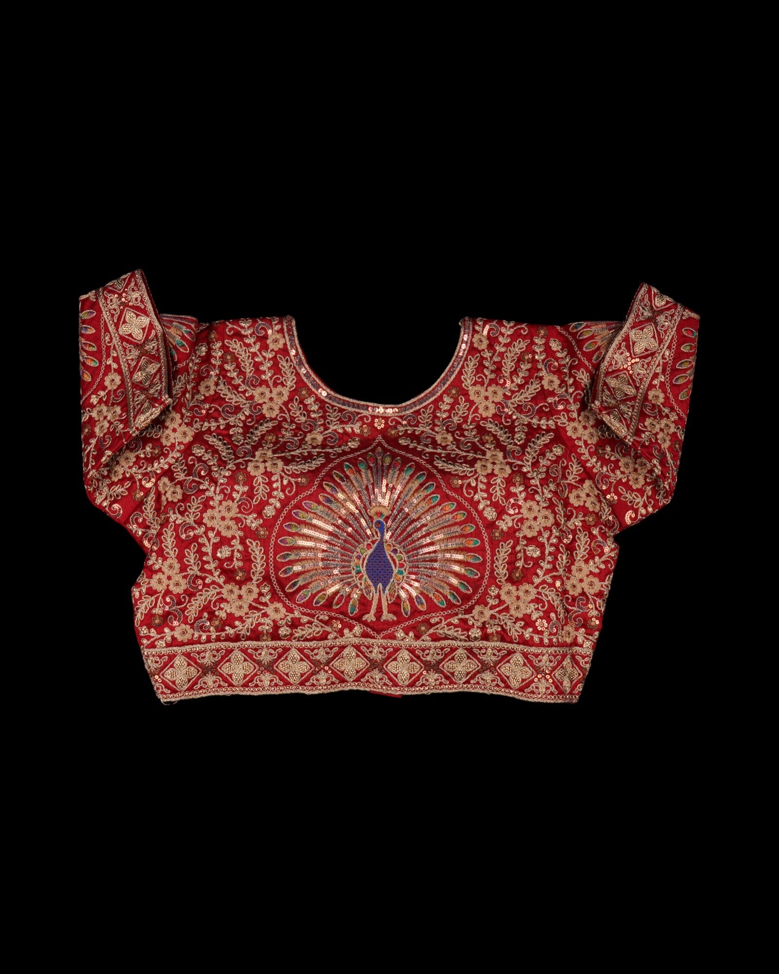 Vichitra Silk V Neck Readymade Blouse