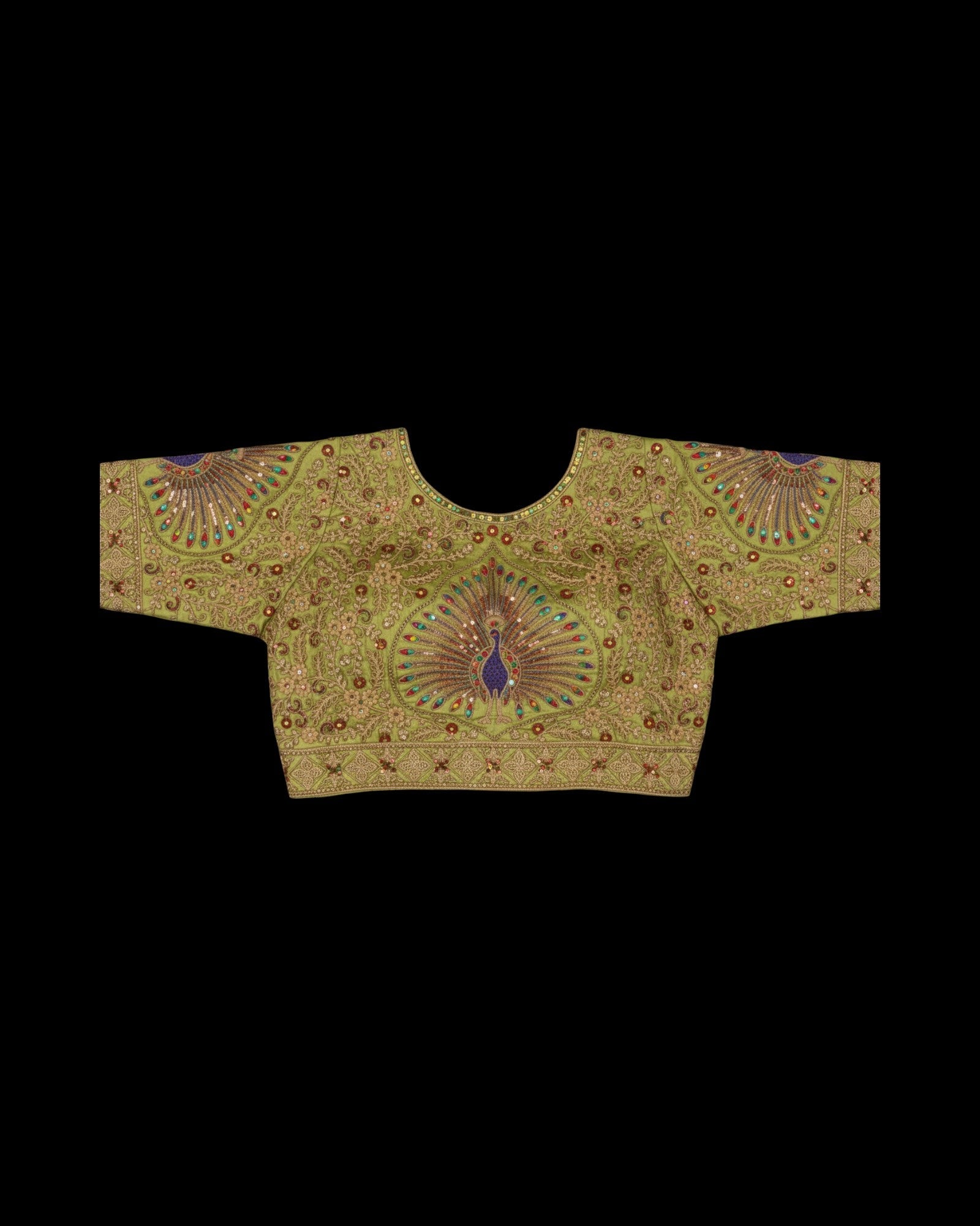 Vichitra Silk V Neck Readymade Blouse