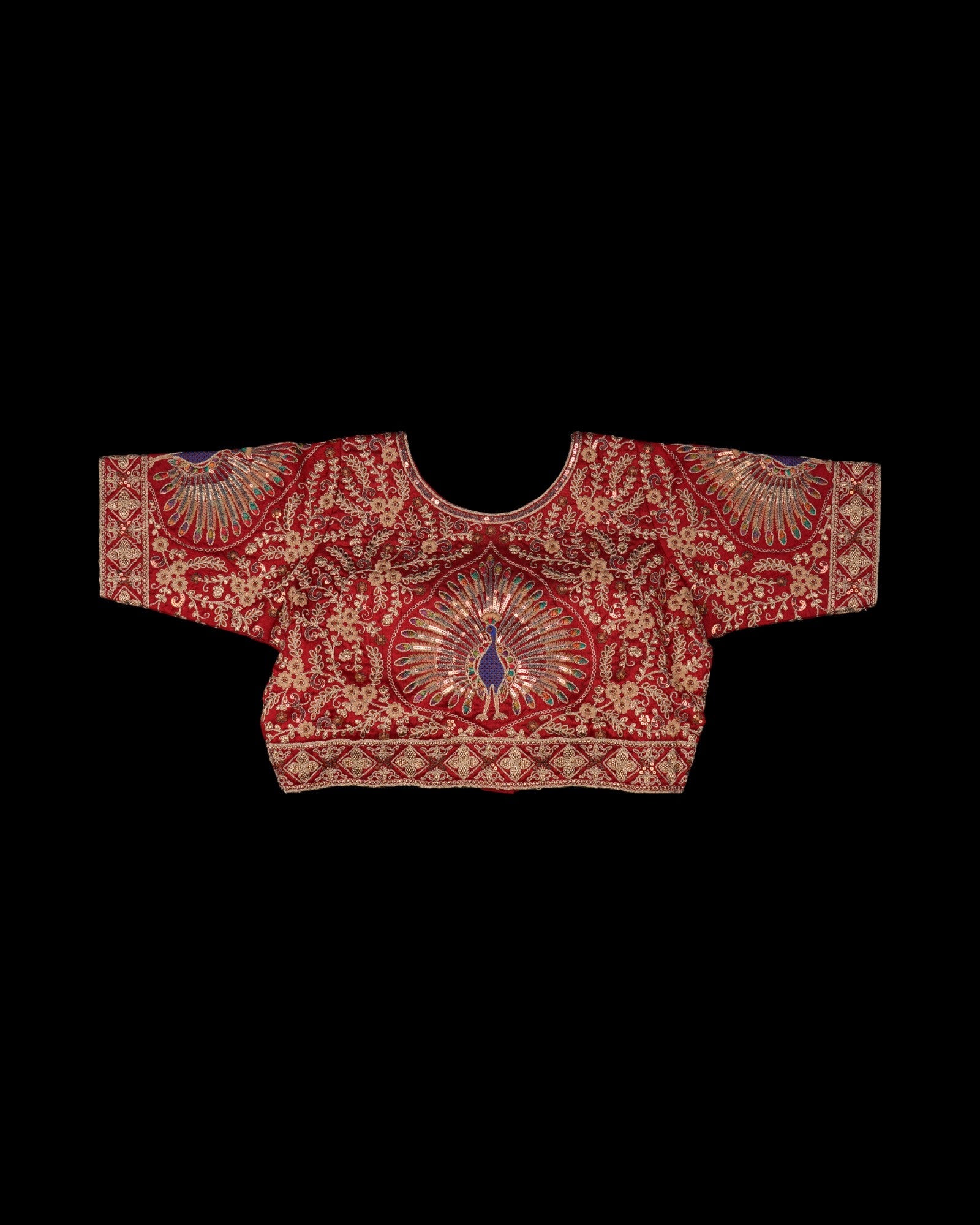 Vichitra Silk V Neck Readymade Blouse