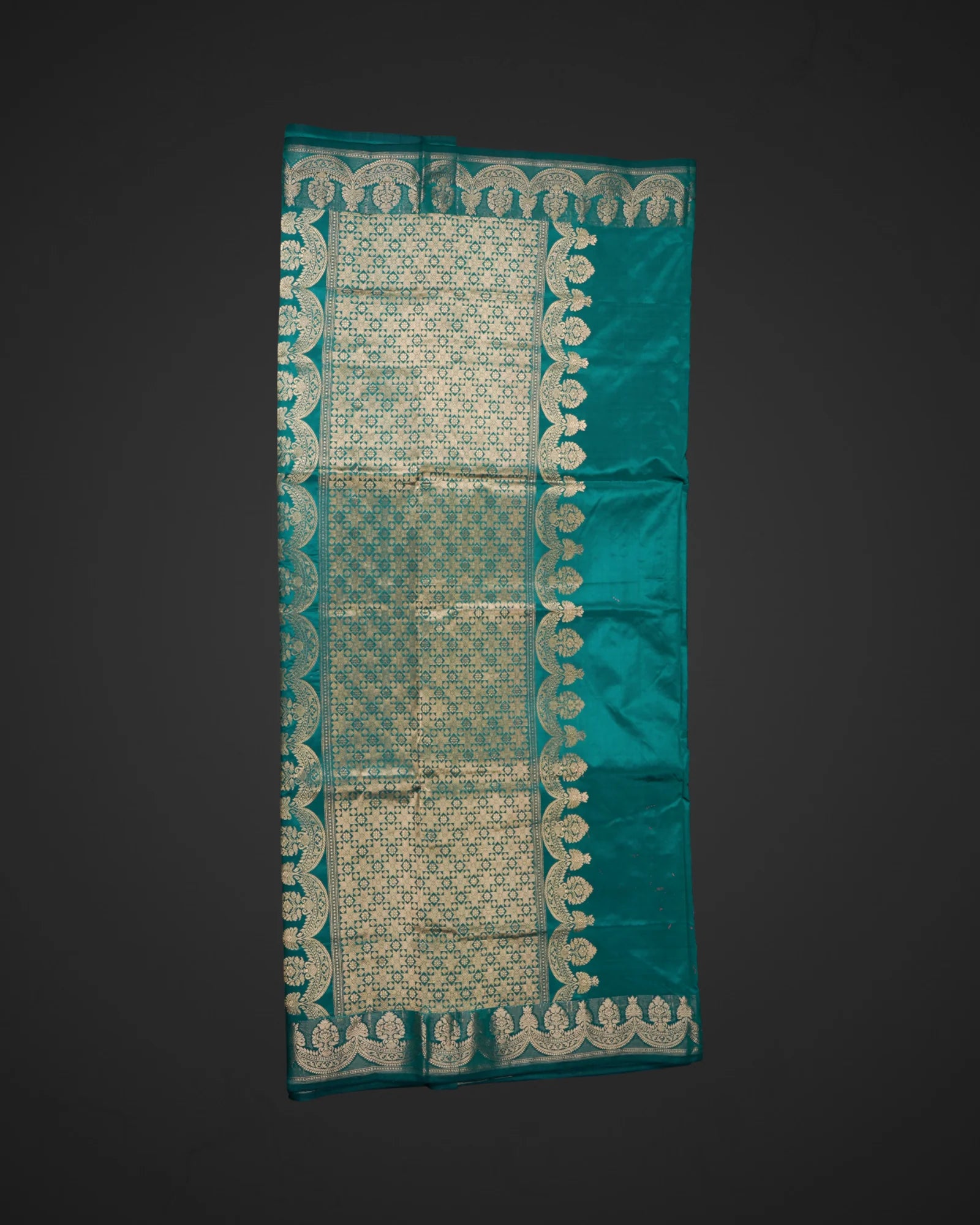 Rama Green Katan Silk Woven Saree