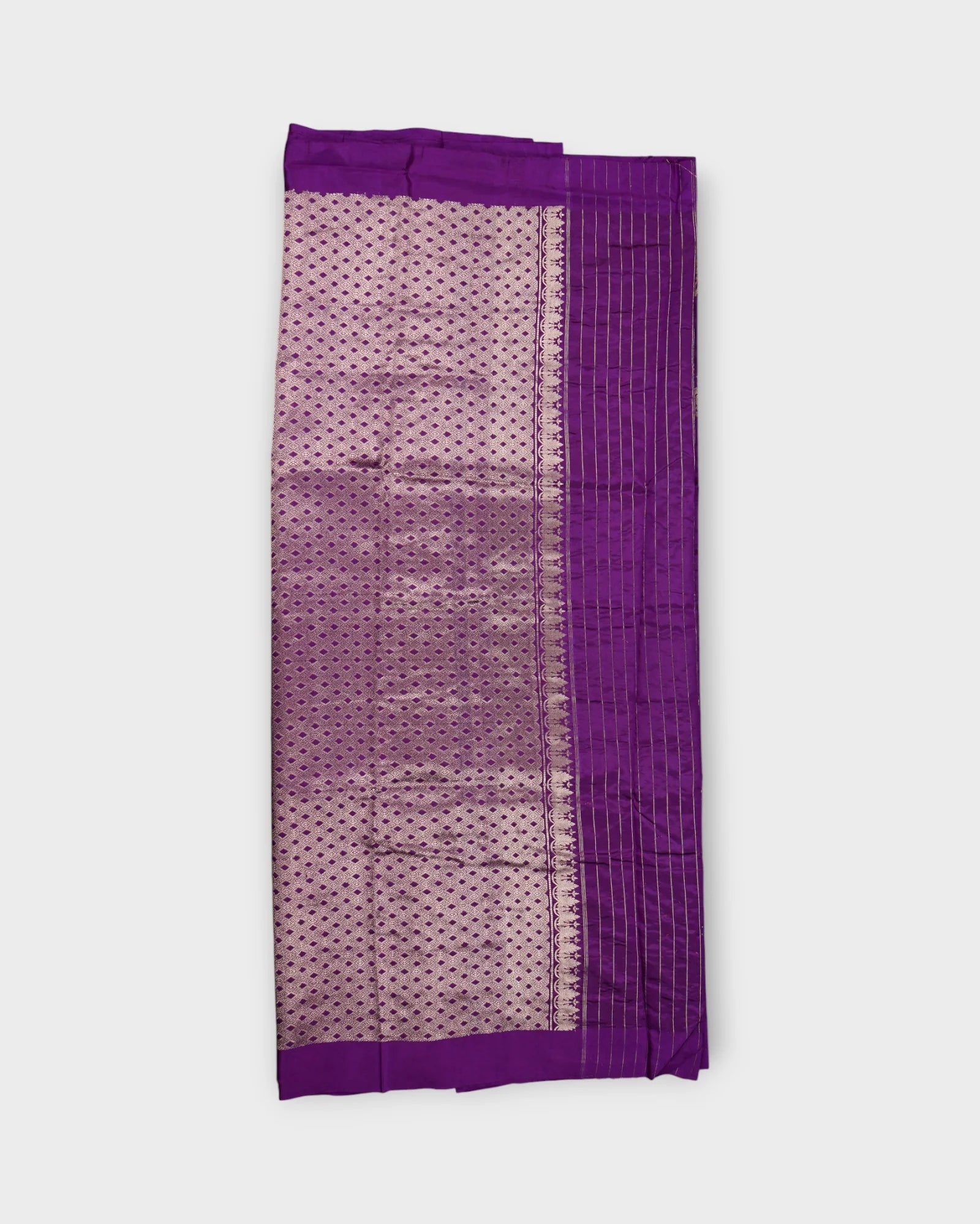 Purple Katan Silk Saree