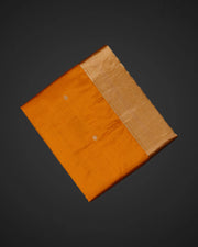 Orange Banaras Katan Silk Woven Saree
