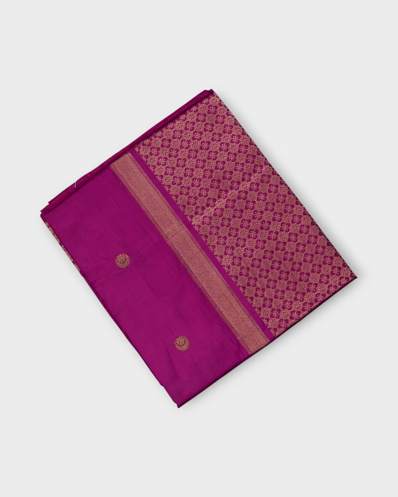 Magenta Katan Silk Banarasi Saree