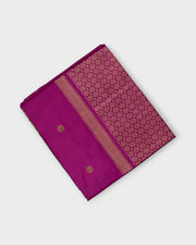 Magenta Katan Silk Banarasi Saree