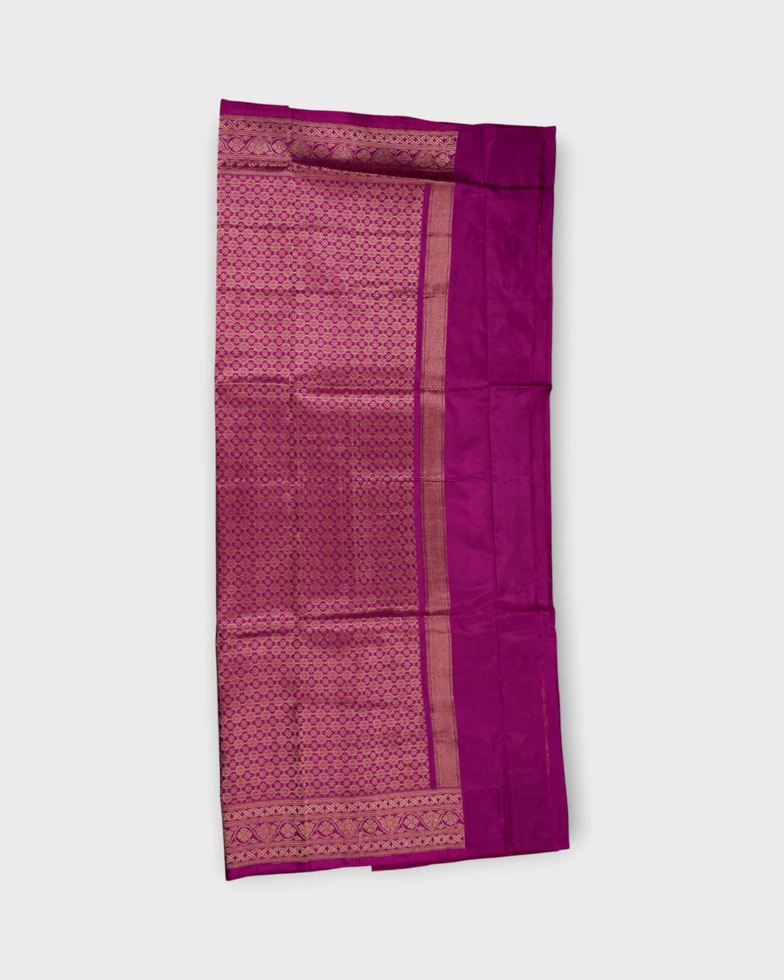 Magenta Katan Silk Banarasi Saree