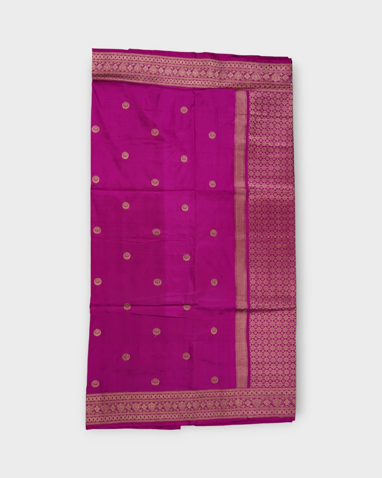 Magenta Katan Silk Banarasi Saree