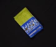 Parrot Green Crepe Saree Artistry for Every Celebration