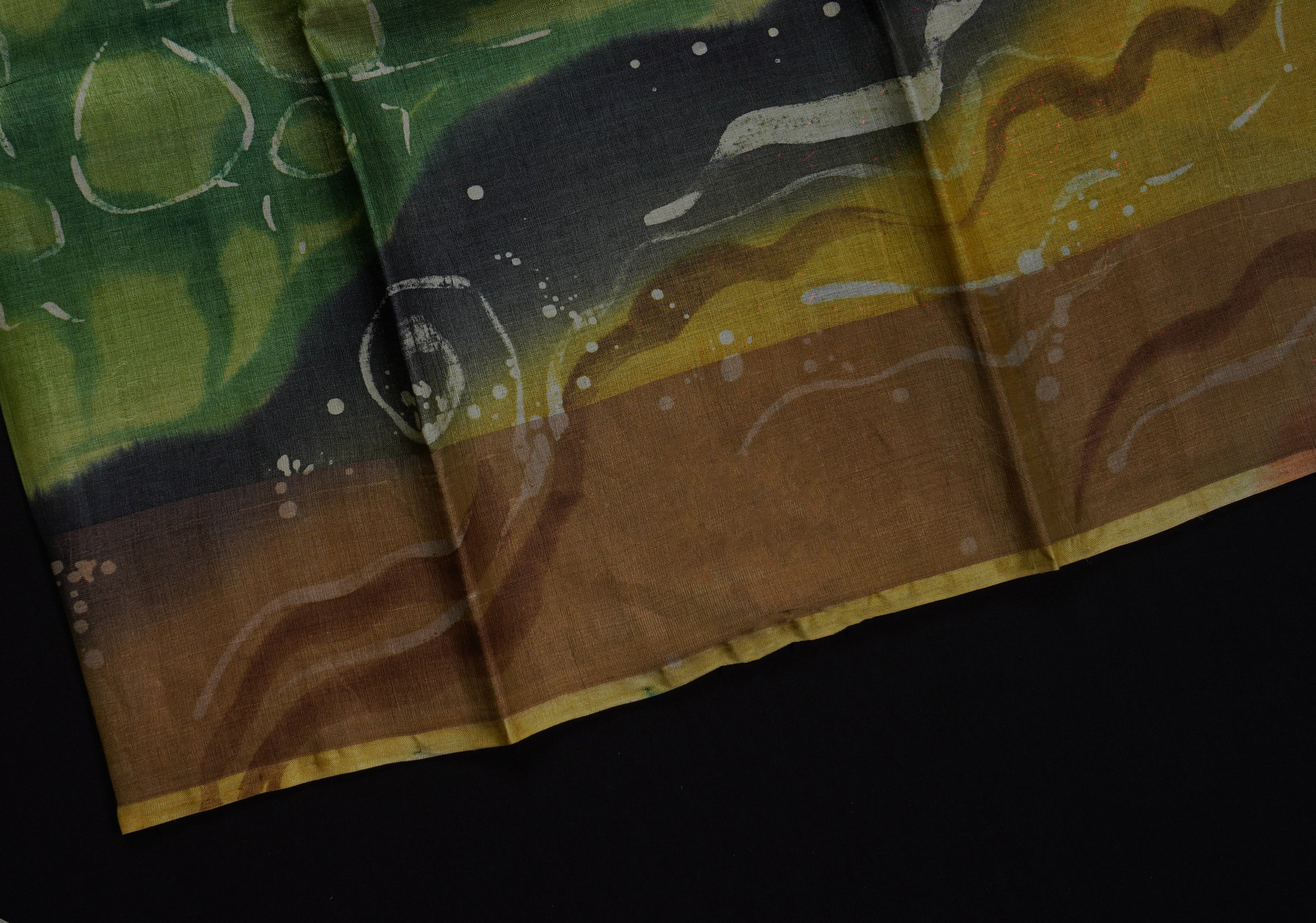 Green Mangalgiri Tussar Silk Saree