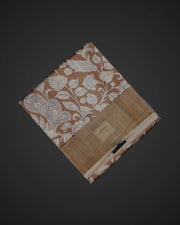 Tan Tussar Mangalgiri Silk Saree